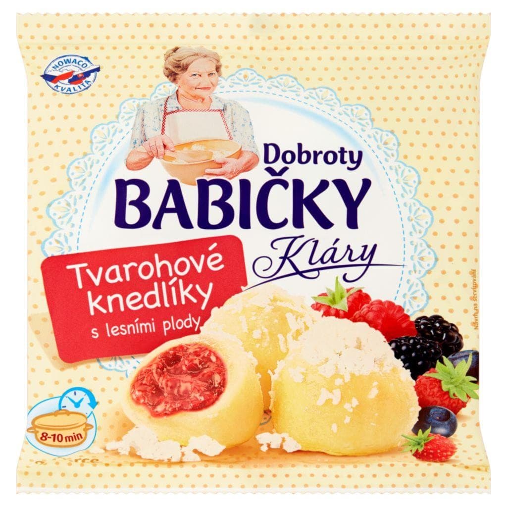 Dobroty Babičky Kláry tvarohové knedlíky s lesními plody mražené 320 g