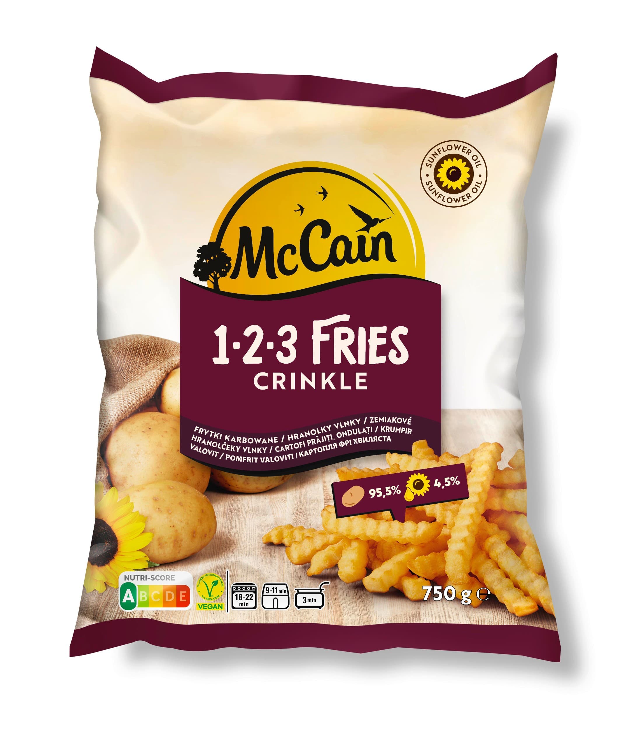 McCain 123 Fries Crinkle mražené 750 g
