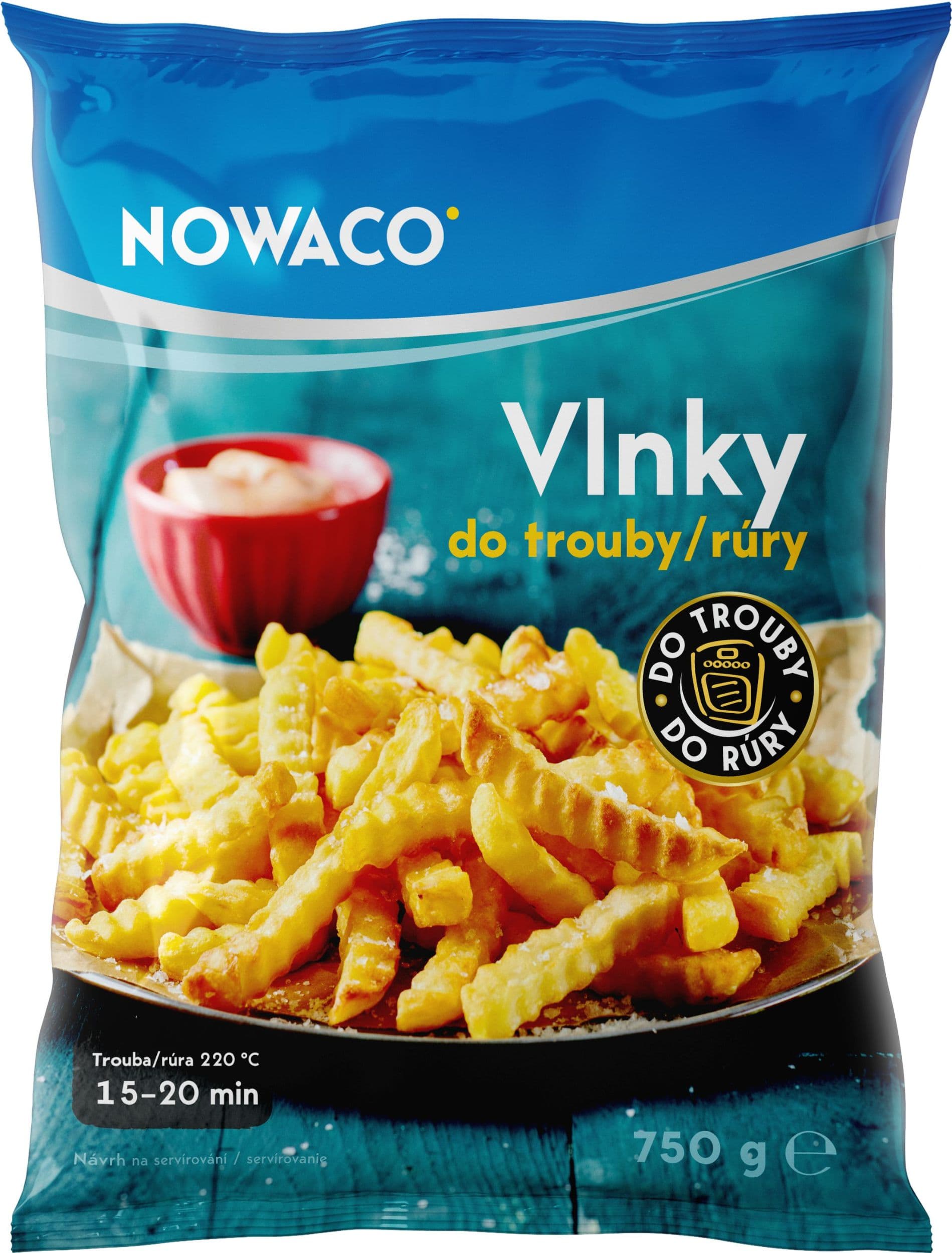 Nowaco Vlnky do trouby mražené 750 g