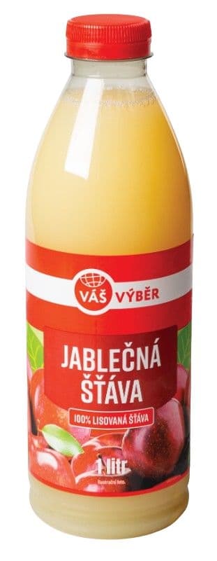 Váš Výběr 100% Jablečná šťáva 1l