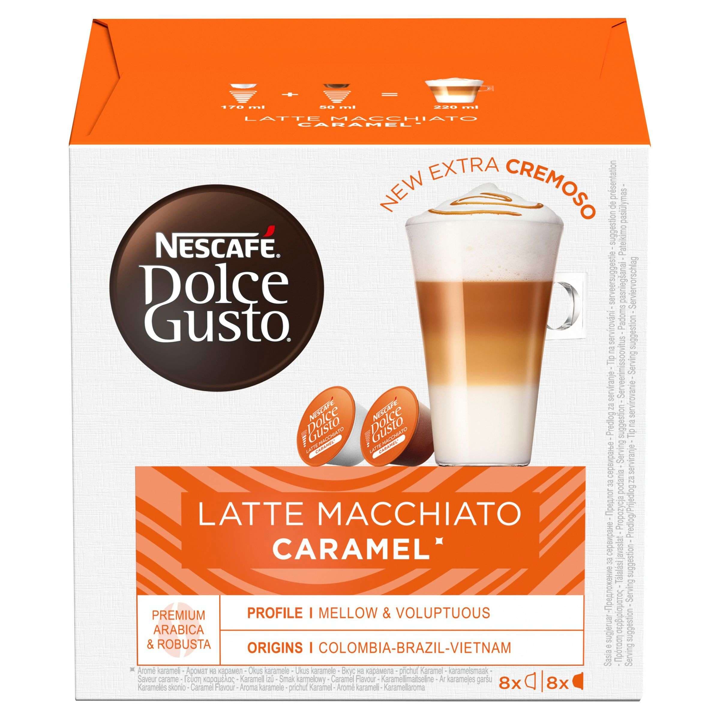 Nescafé Dolce Gusto Latte Macchiato Caramel kávové kapsle 168,8g 16 ks