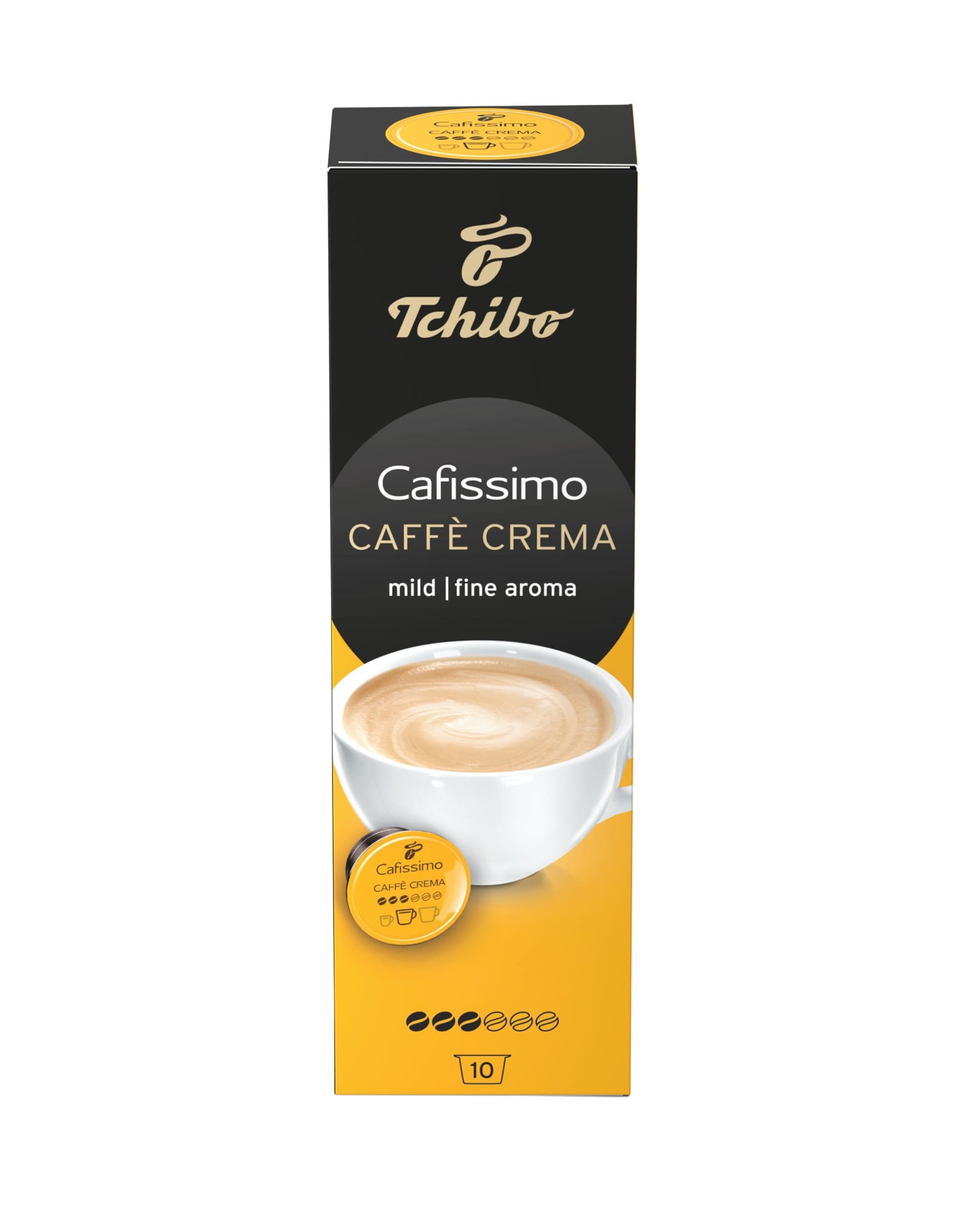 Tchibo Cafissimo Caffè Crema Fine Aroma pražená mletá káva 10x7 g