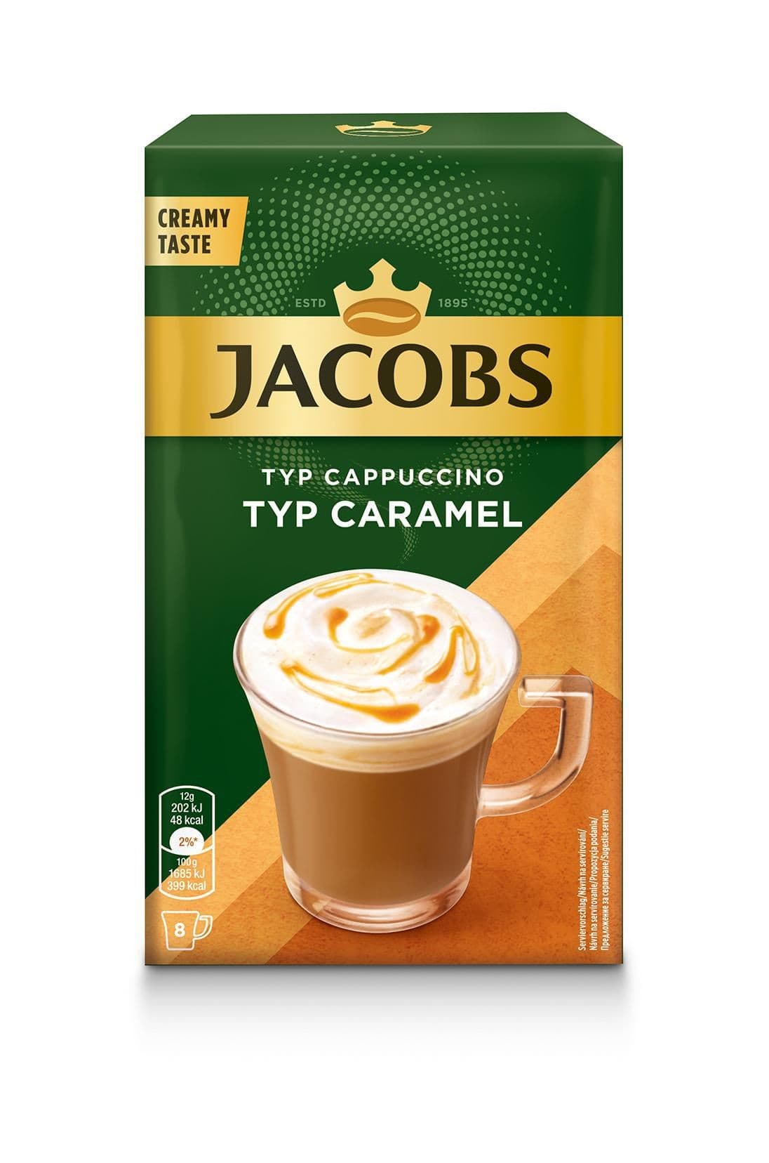 Jacobs Cappucino Caramel Kávové kapsle 120g 8 ks