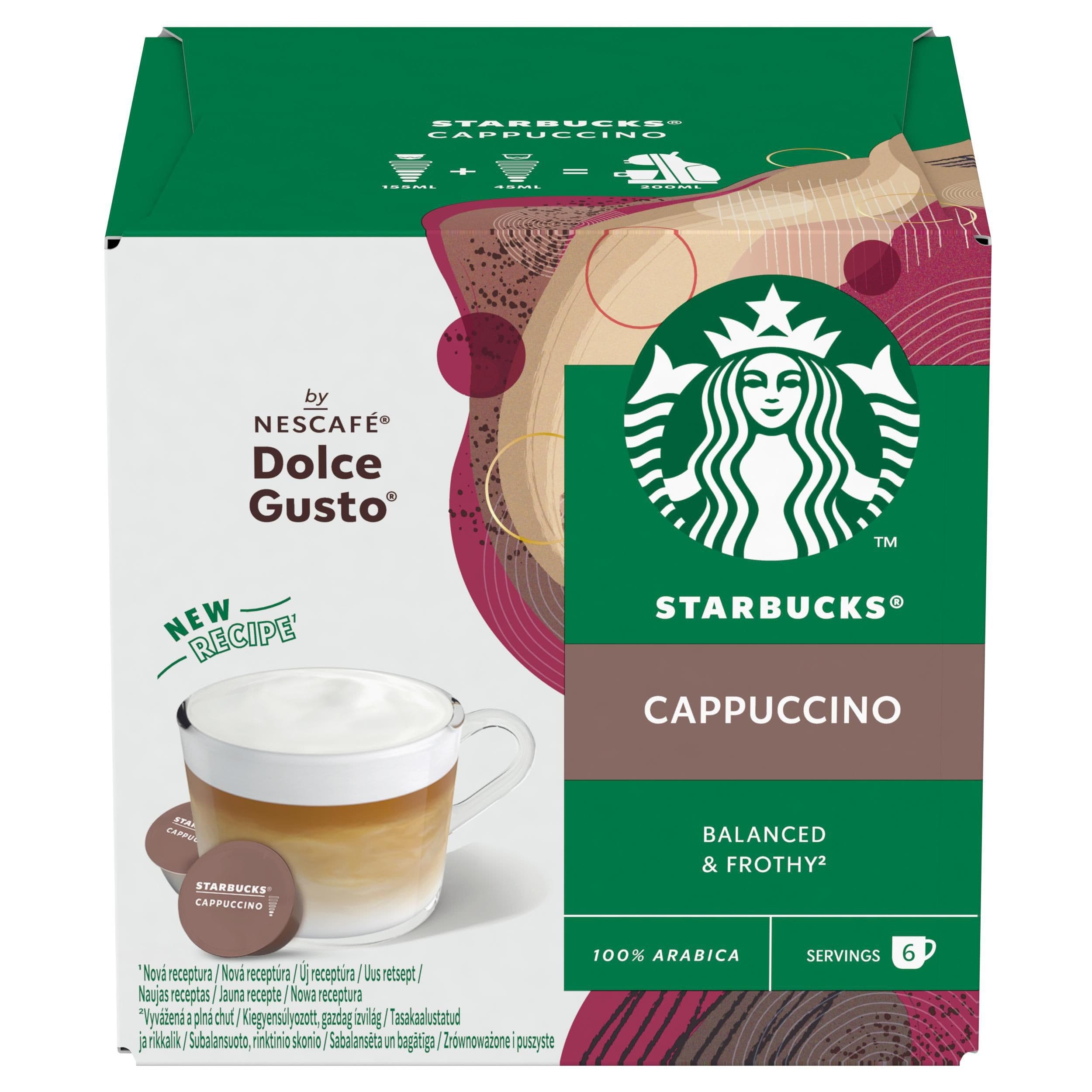 Starbucks Cappuccino by Nescafé Dolce Gusto Kávové kapsle 12 ks