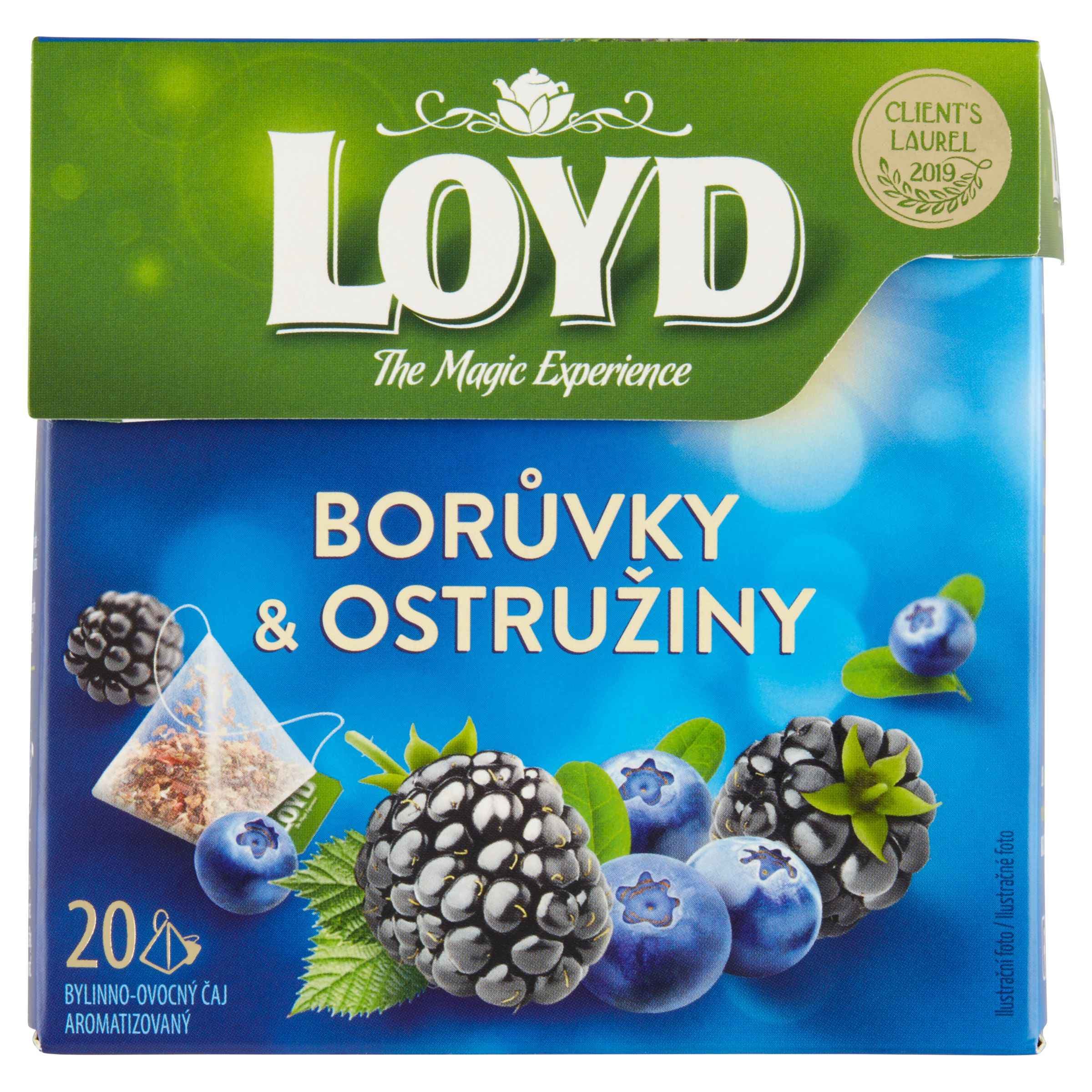Loyd Byllinno-ovocný čaj aromatizovaný borůvky & ostružiny 20 x 2g