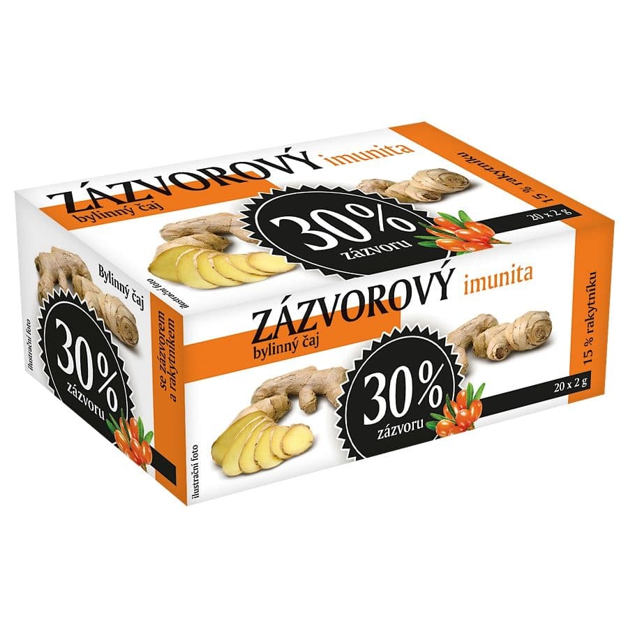 Frape Zázvorový bylinný čaj s rakytníkem 30% zázvoru 40g