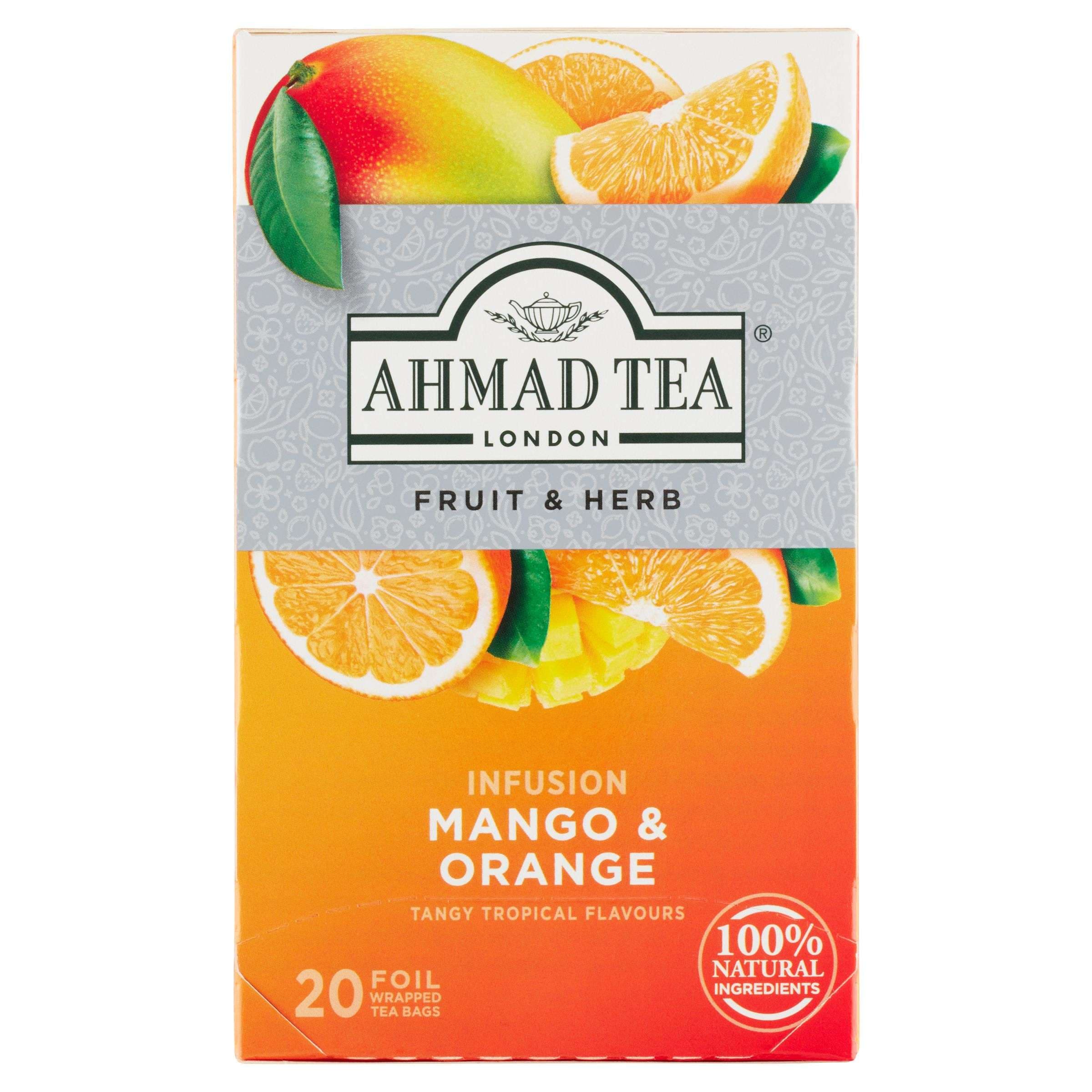 Ahmad Tea Ovocno-bylinná směs pro přípravu výluhu mango a pomeranč 20 x 2g