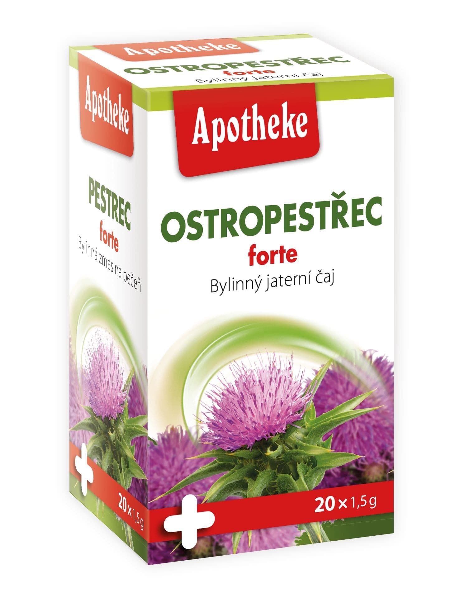 Apotheke Ostropestřec forte bylinný jaterní čaj 20x1,5g