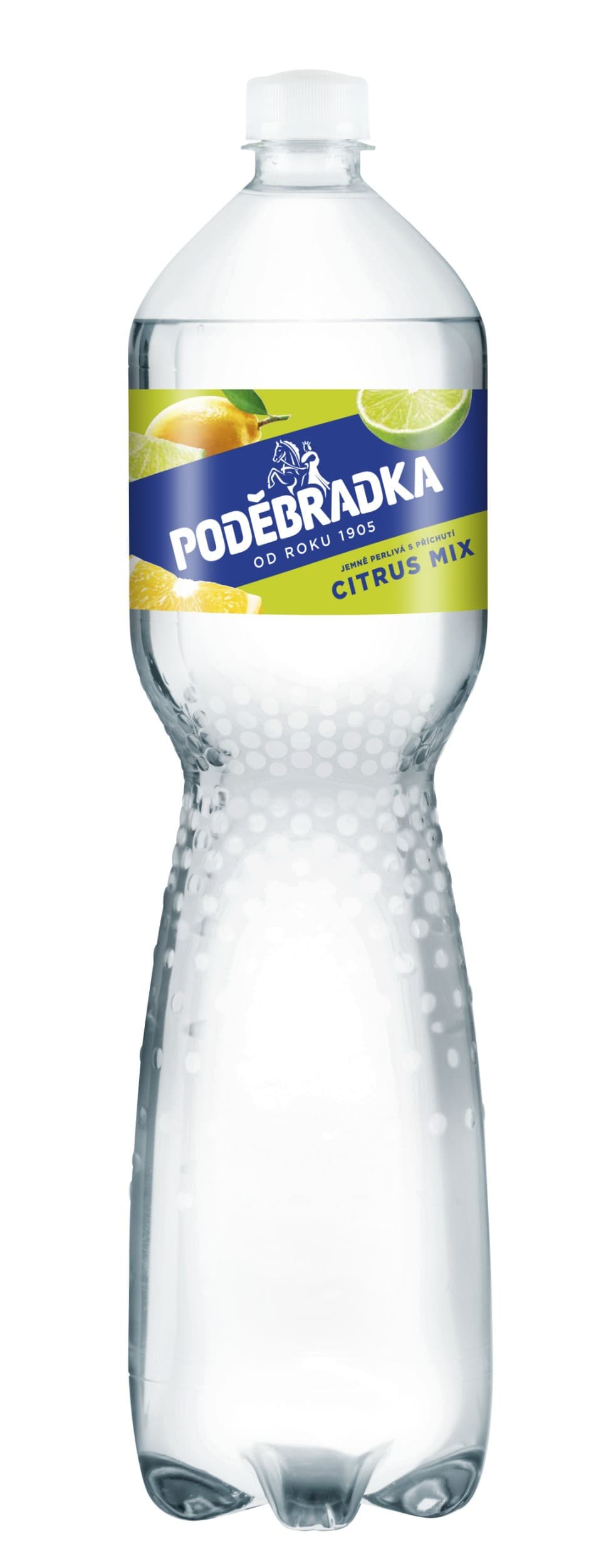 Poděbradka Jemně perlivá s příchutí citrus mix 1,5 l