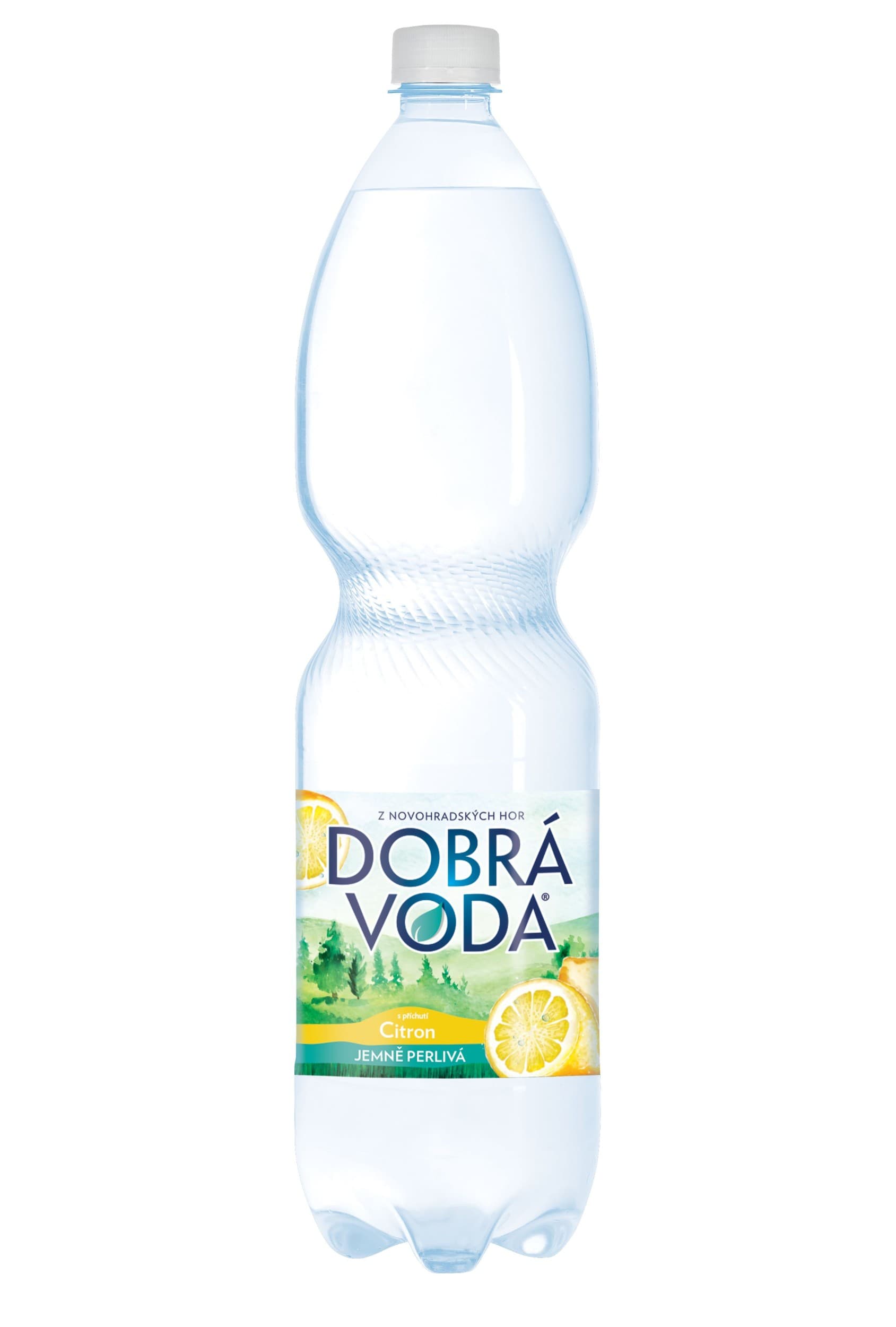 Dobrá Voda Jemně perlivá s příchutí citron 1,5 l