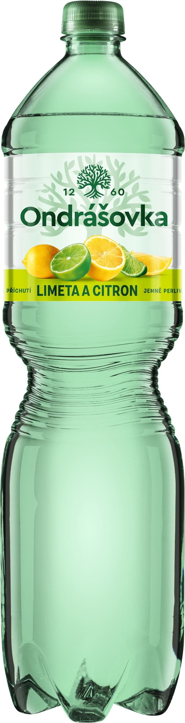 Ondrášovka Jemně perlivá minerální voda s příchutí limetka a citron 1,5 l