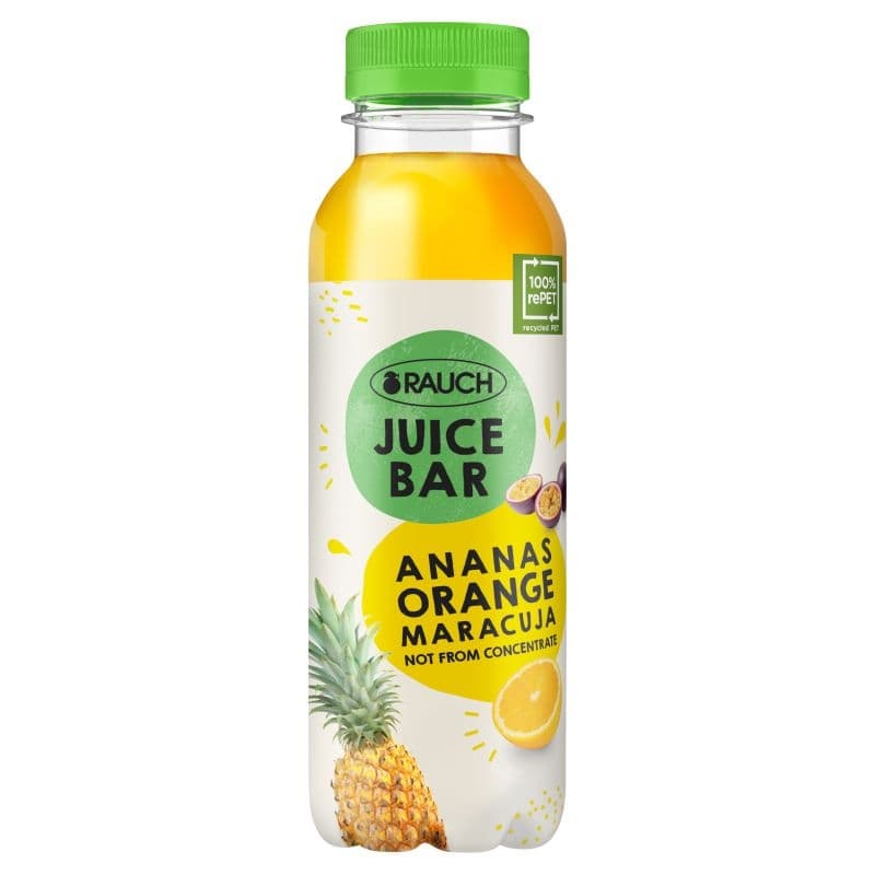Rauch Juice Bar Vícedruhový ovocný nápoj, ananas, pomeranč, maracuja 330ml