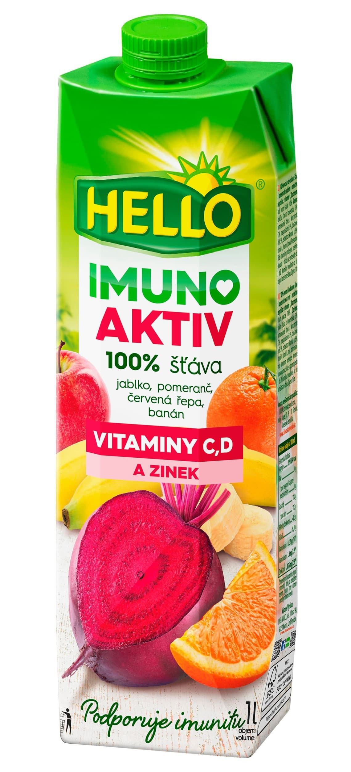 Hello 100% Imuno aktiv červená řepa 1 l