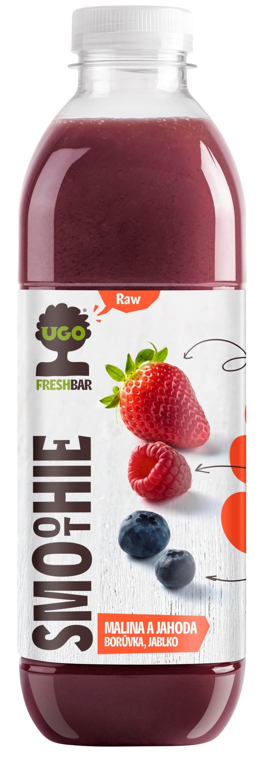 Ugo malina/jahoda/borůvka/jablko 750 ml