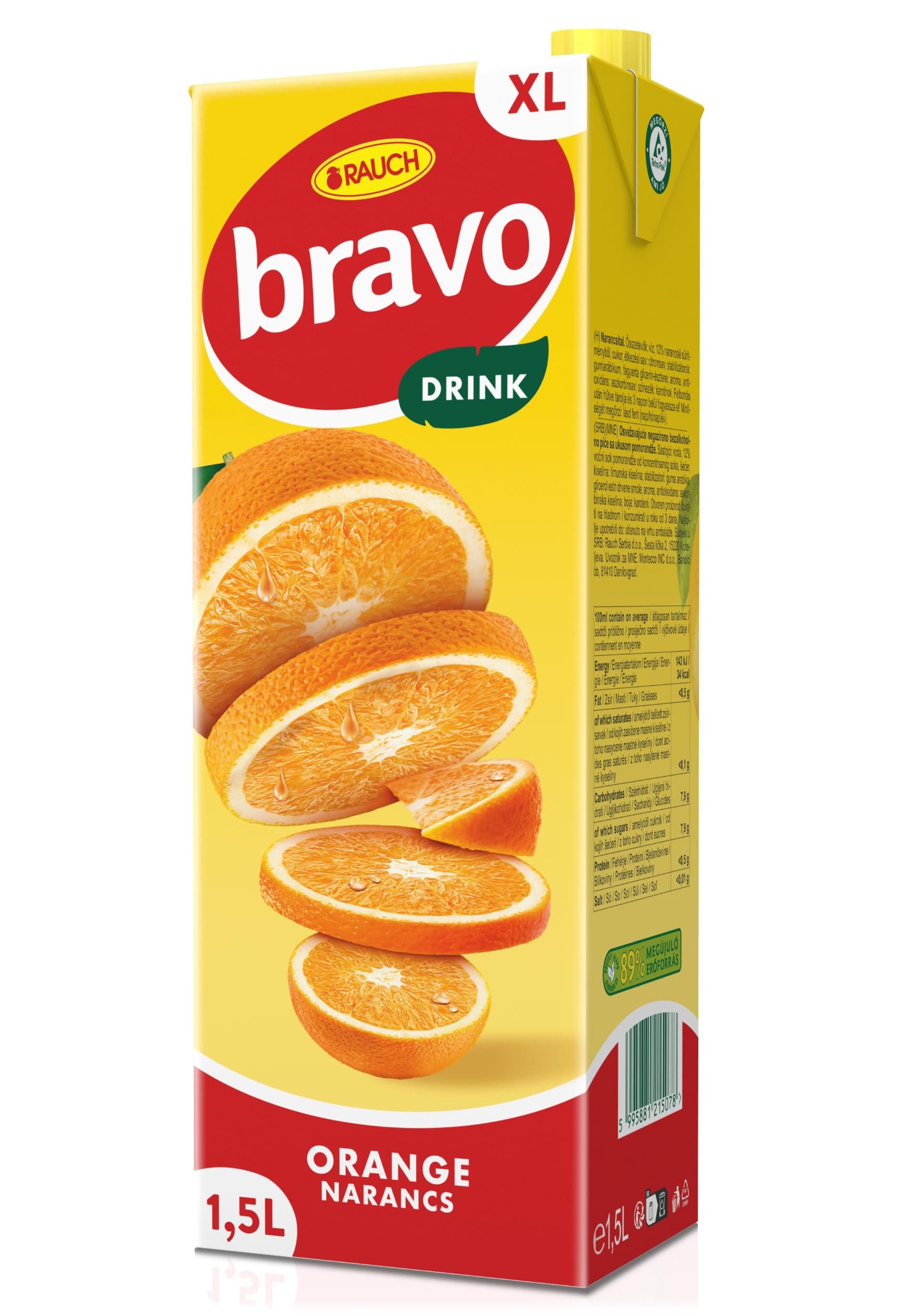 Bravo s příchutí pomeranče 1,5l