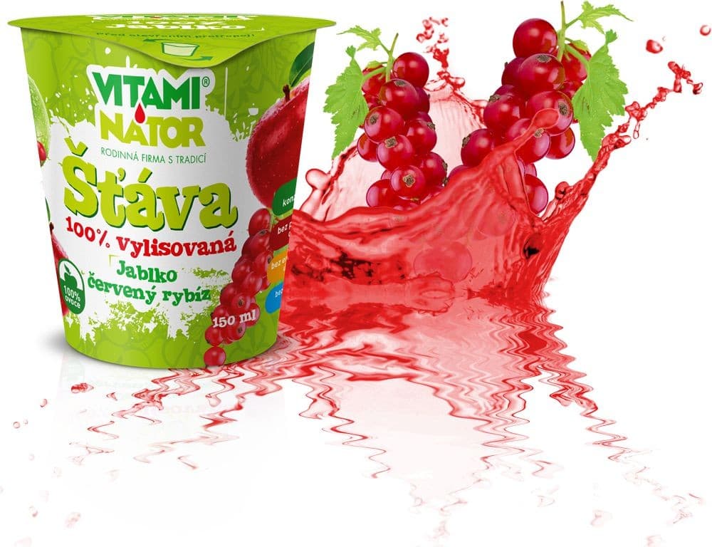 Vitaminátor 100% šťáva jablko-červený rybíz 150ml