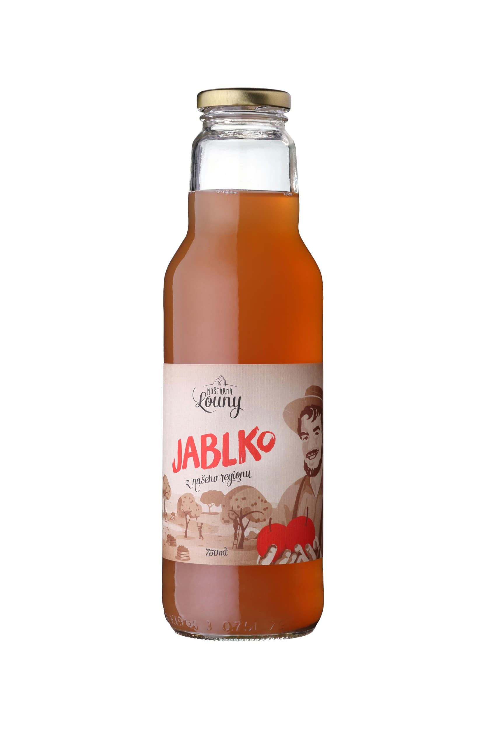 Moštárna Louny Mošt jablko 100% s dužinou 750 ml
