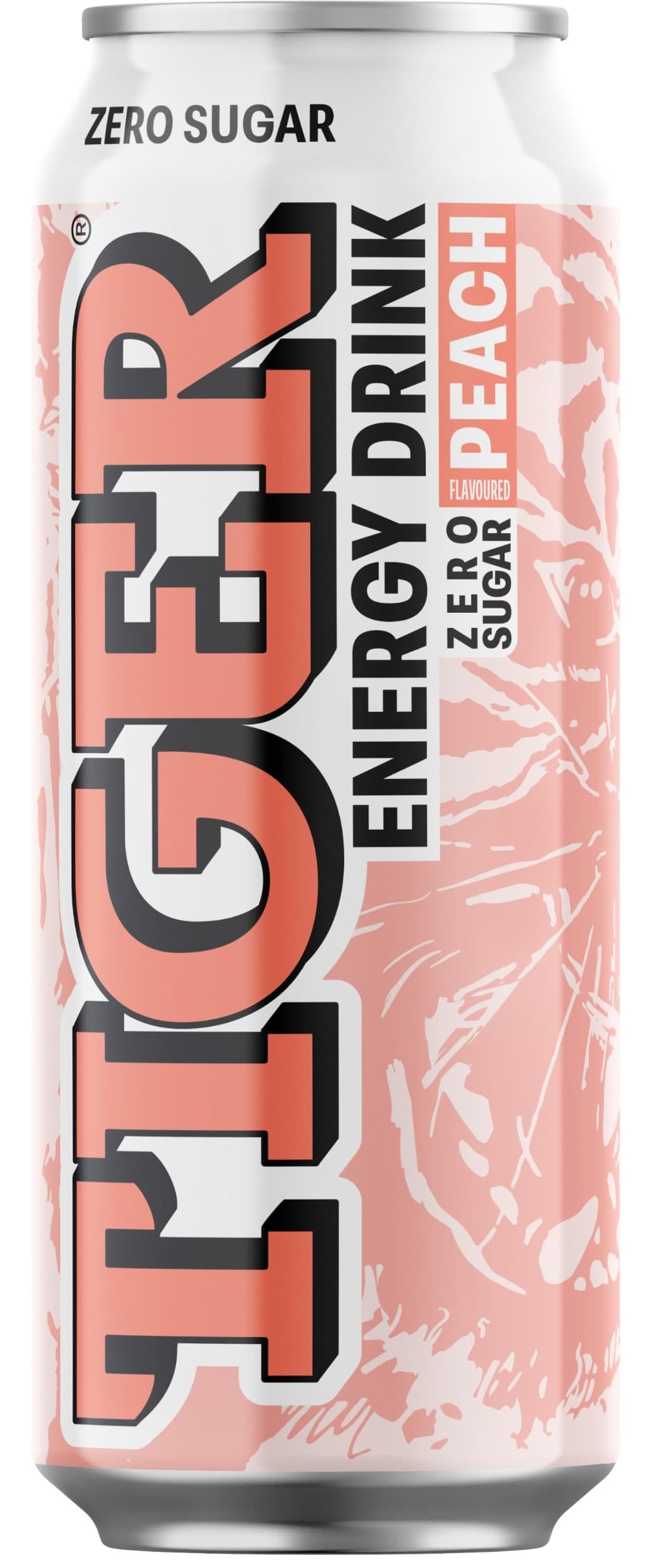 Tiger energy drink ZERO Peach flavoured 0,5L plech
