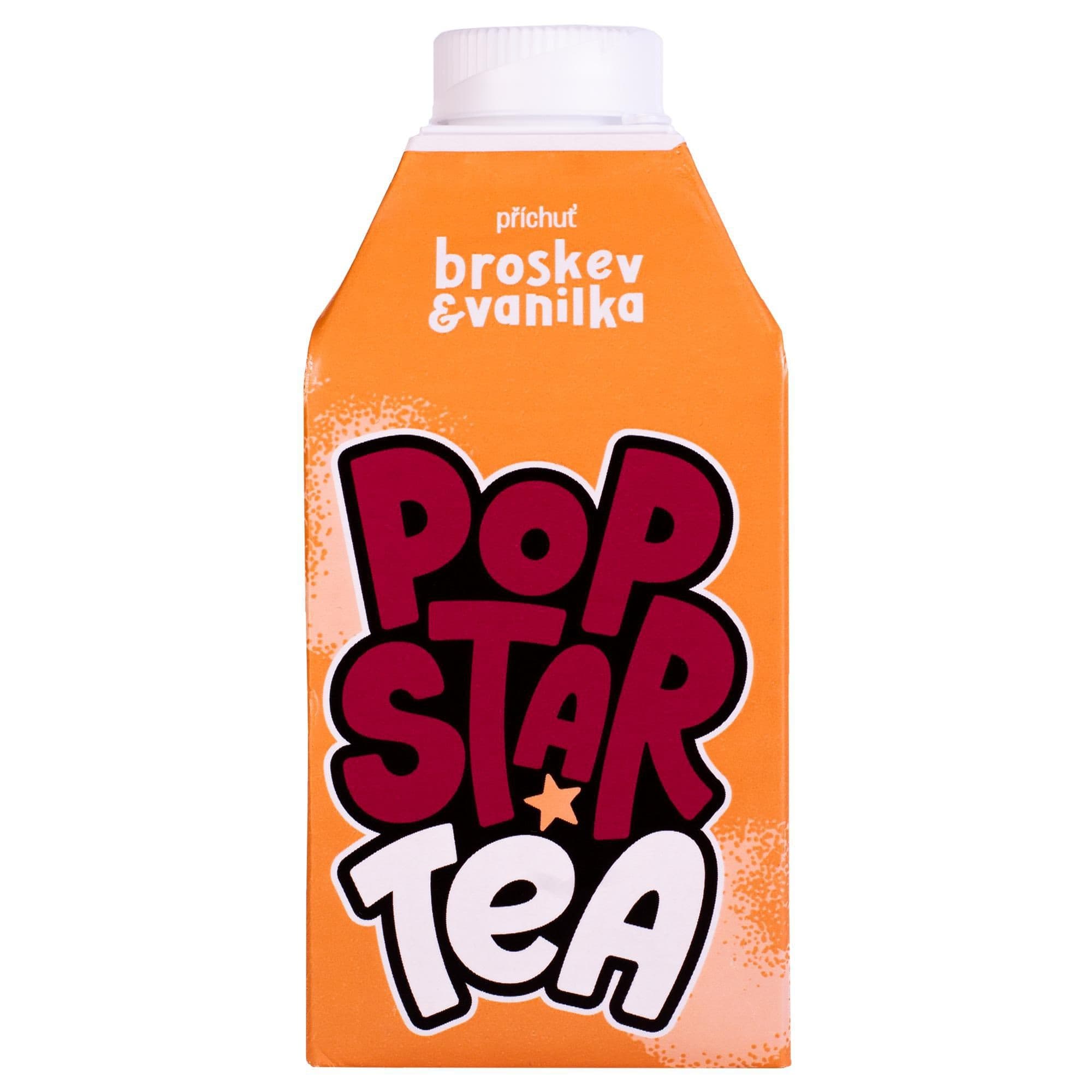 Popstar Tea ledový čaj s příchutí broskve a vanilky 0,5l