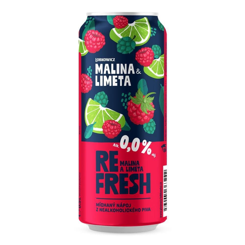 REFRESH MALINA & LIMETA 0,5 L PLECH