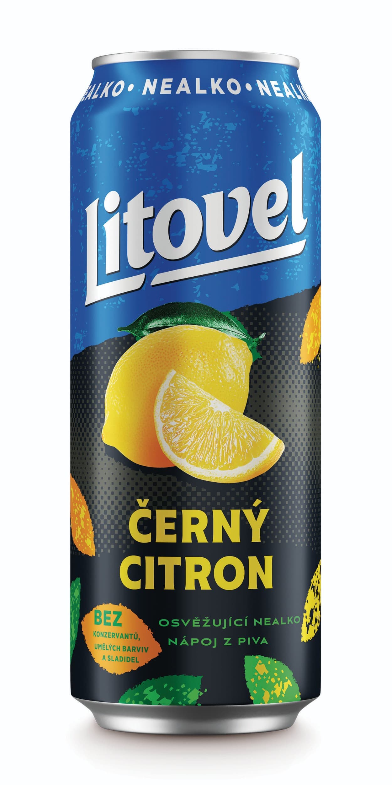 Litovel Černý citron nealko plech 0,5 l
