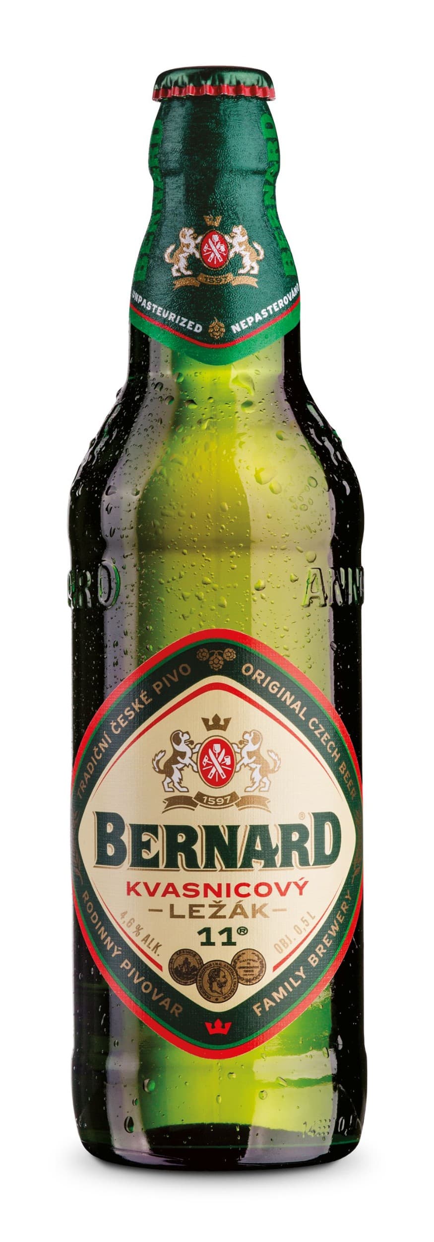 Bernard Kvasnicový ležák 11° světlý pivo 0,5 l