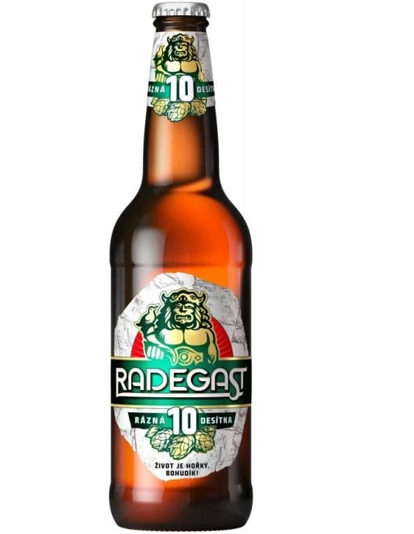 Radegast Rázná 10° pivo výčepní světlé sklo 0,5l