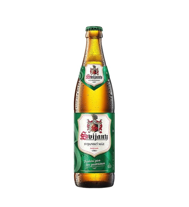 Svijany Svijanský Máz 11° pivo světlý ležák sklo 0,5 l