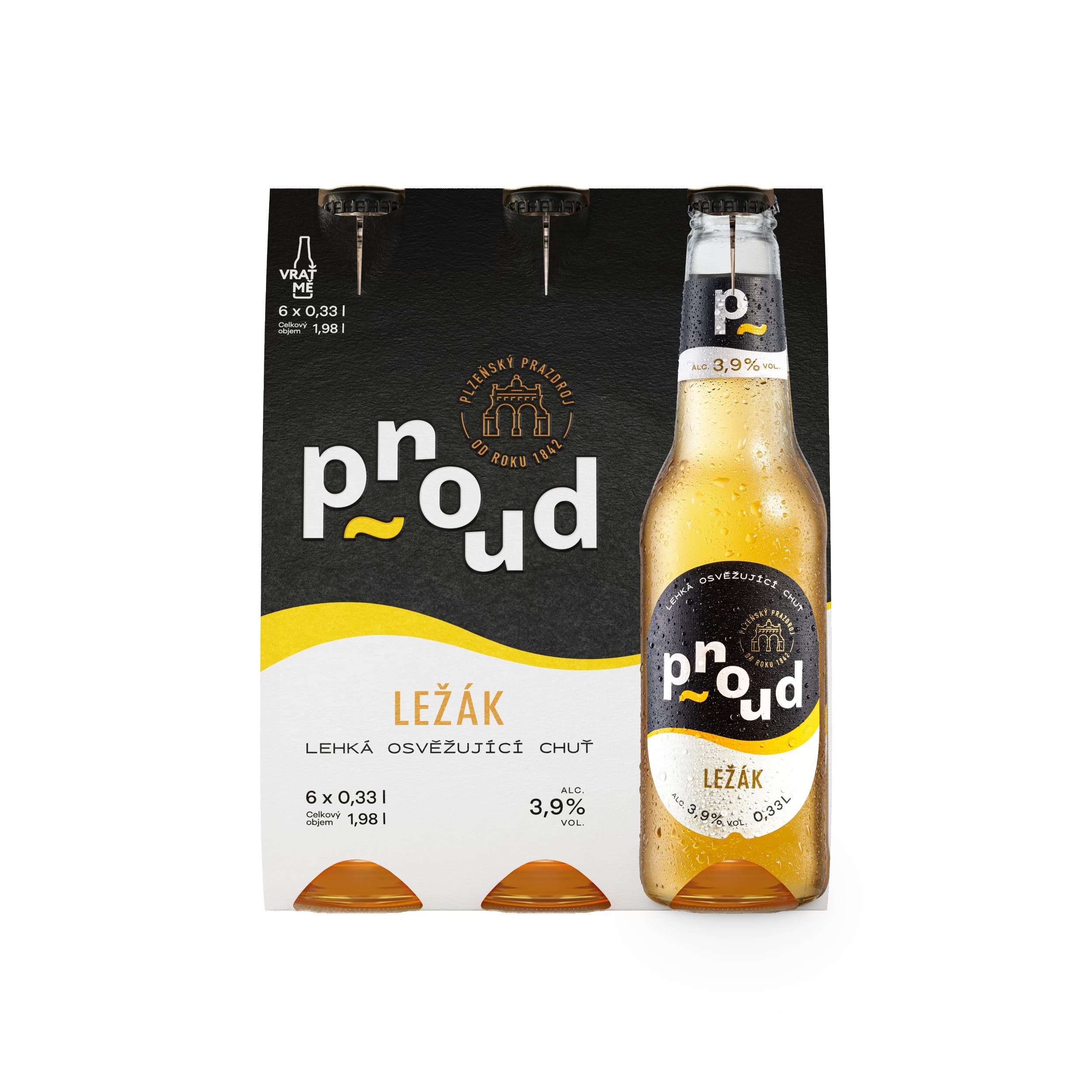 Proud ležák  6 x 0,33 l sklo