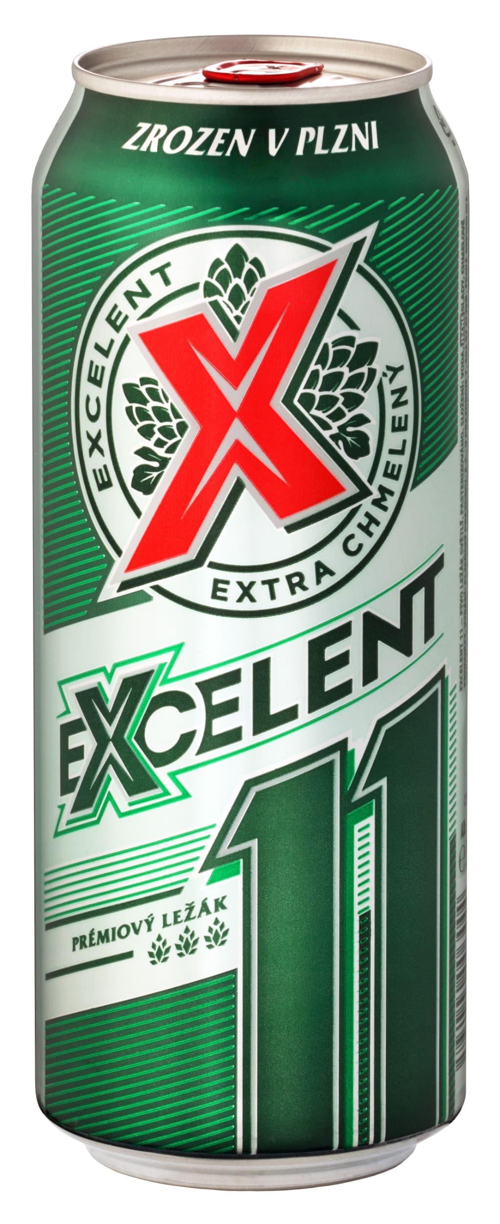 Excelent 11° prémiový ležák pivo plech 0,5 l
