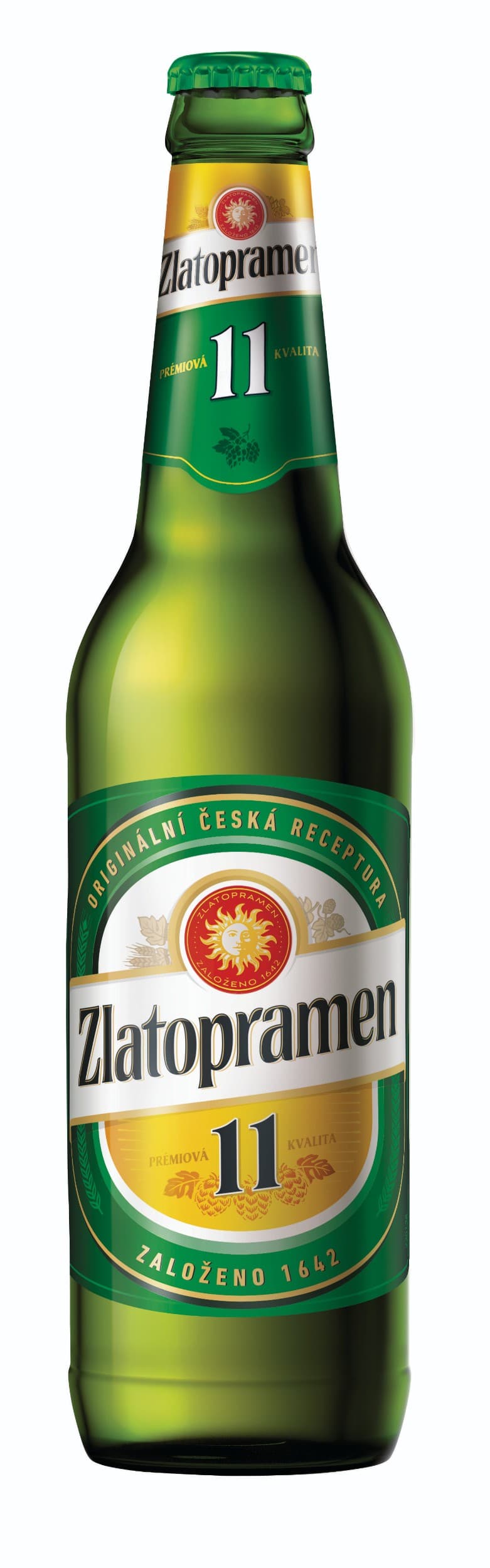 Zlatopramen 11° pivo ležák světlý sklo 0,5 l
