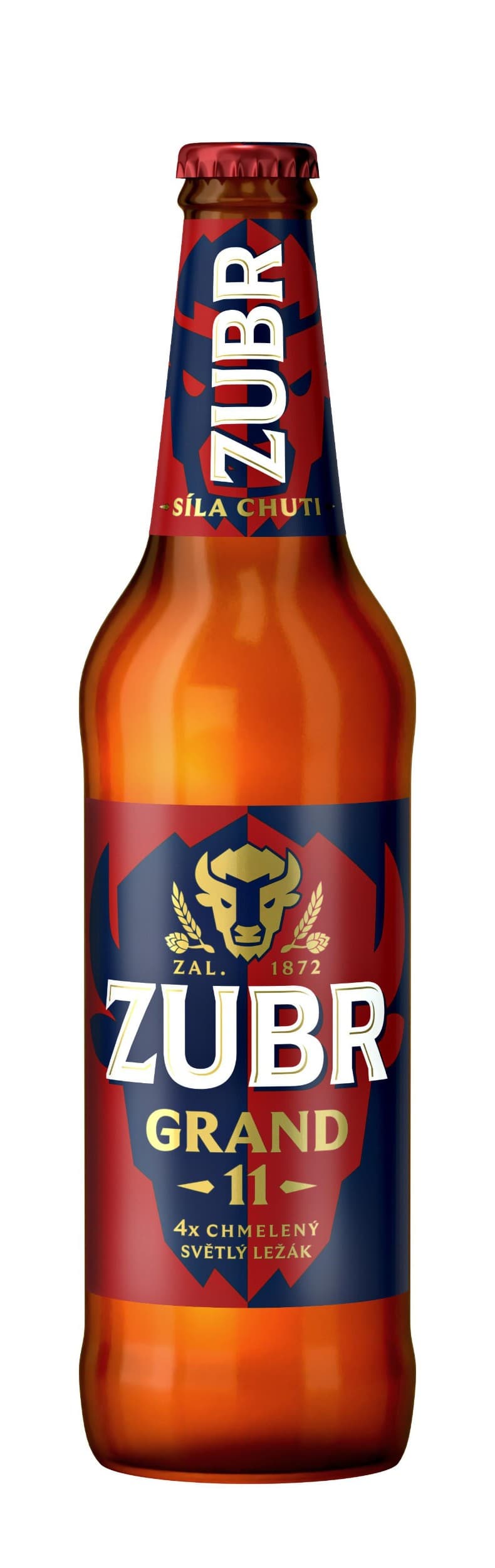 Zubr Grand Světlý ležák pivo 0,5 l