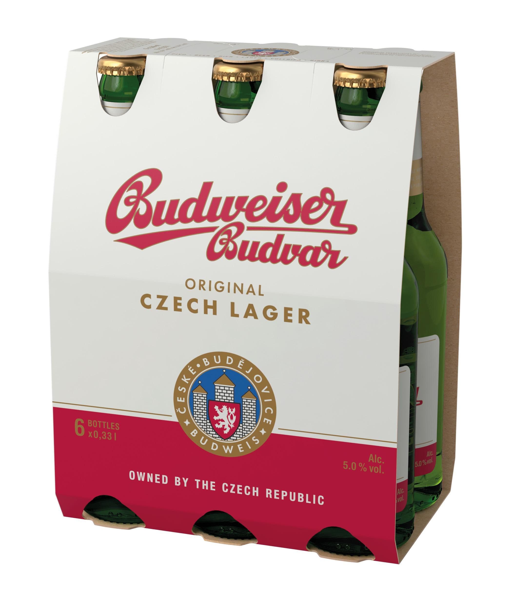 Budweiser Budvar original- světlý ležák 6x0,33 l