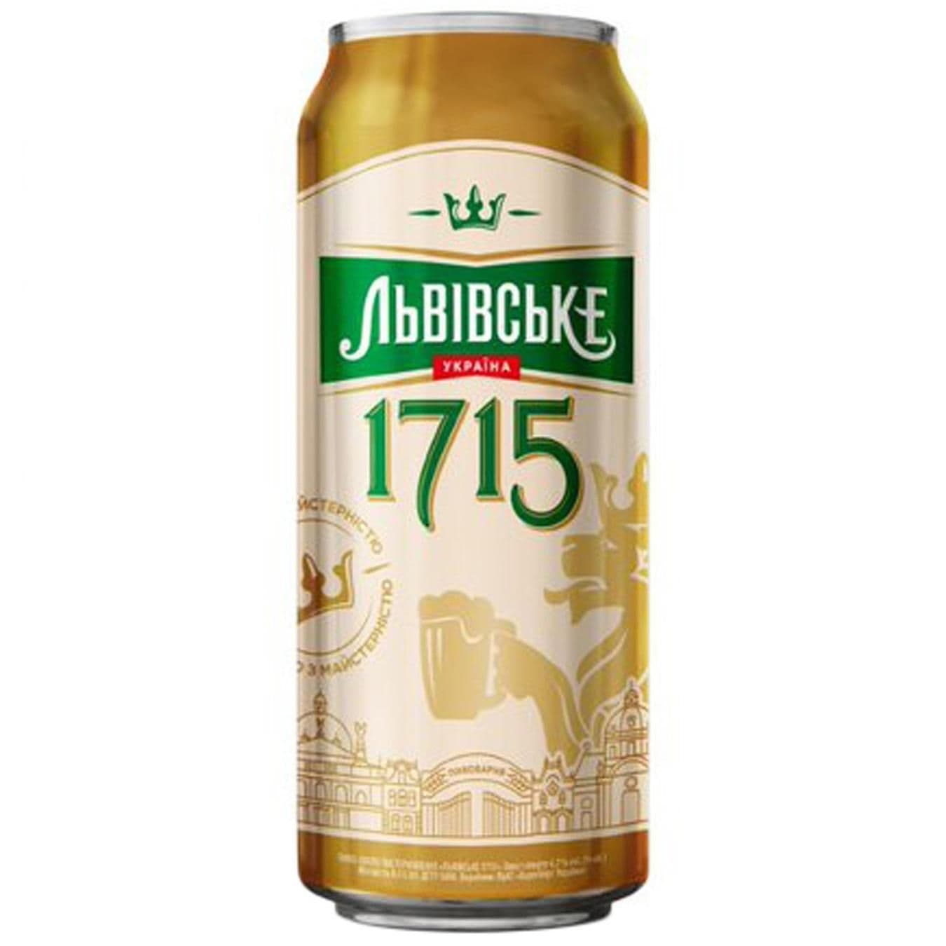 Lvivské pivo 1715 světlé 4,5% alk. plech 0,48 l
