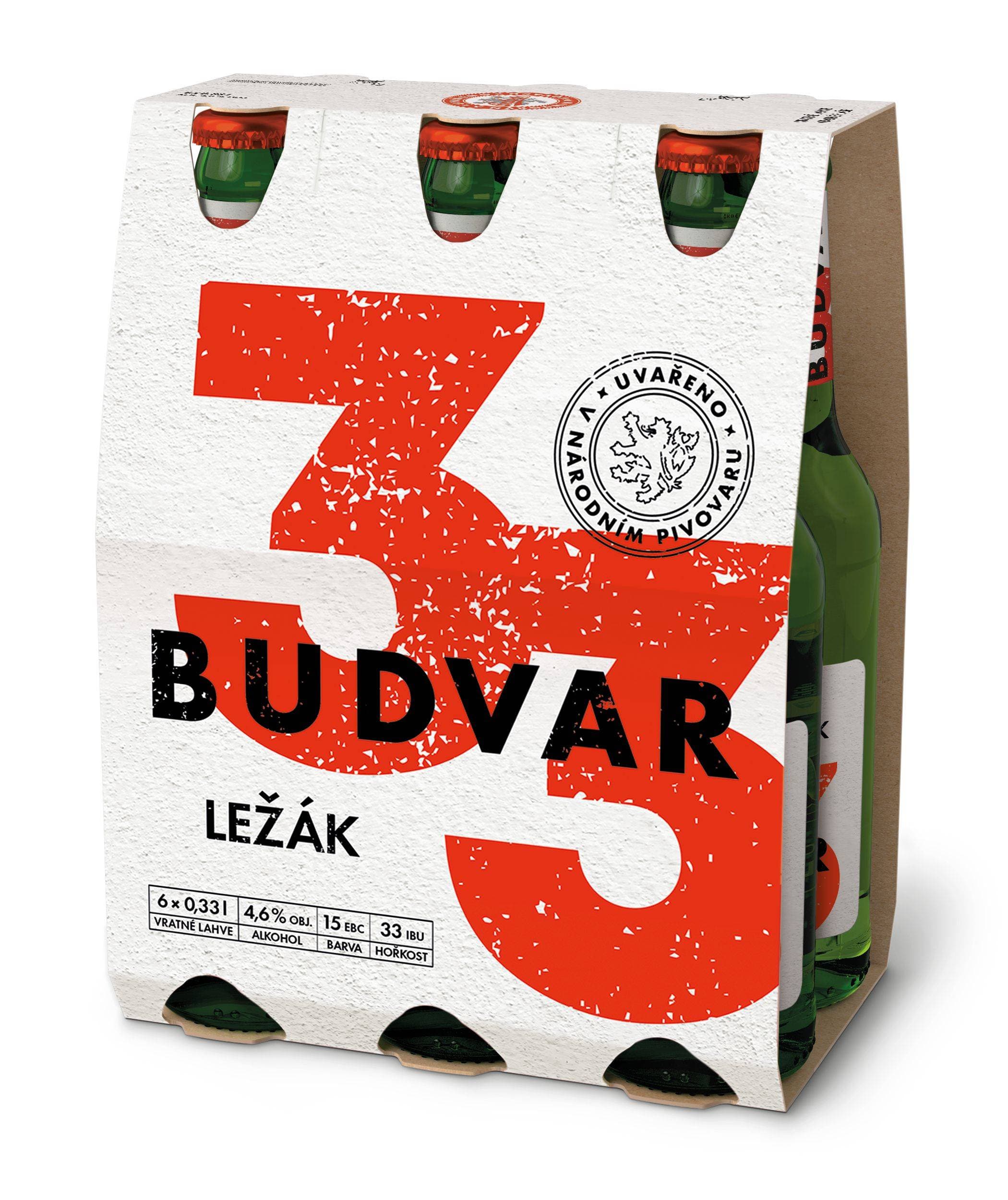 Budvar 33 Světlý ležák 6x0,33 l