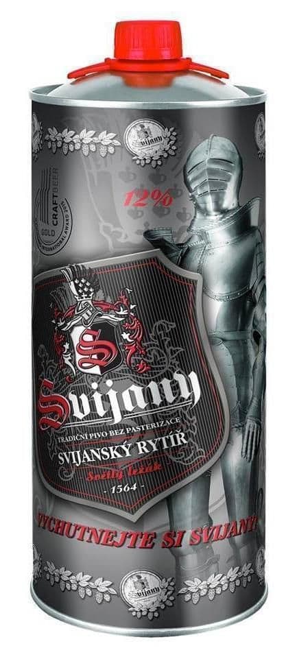 Svijany Svijanský Rytíř 12°% světlý ležák pivo 2 l