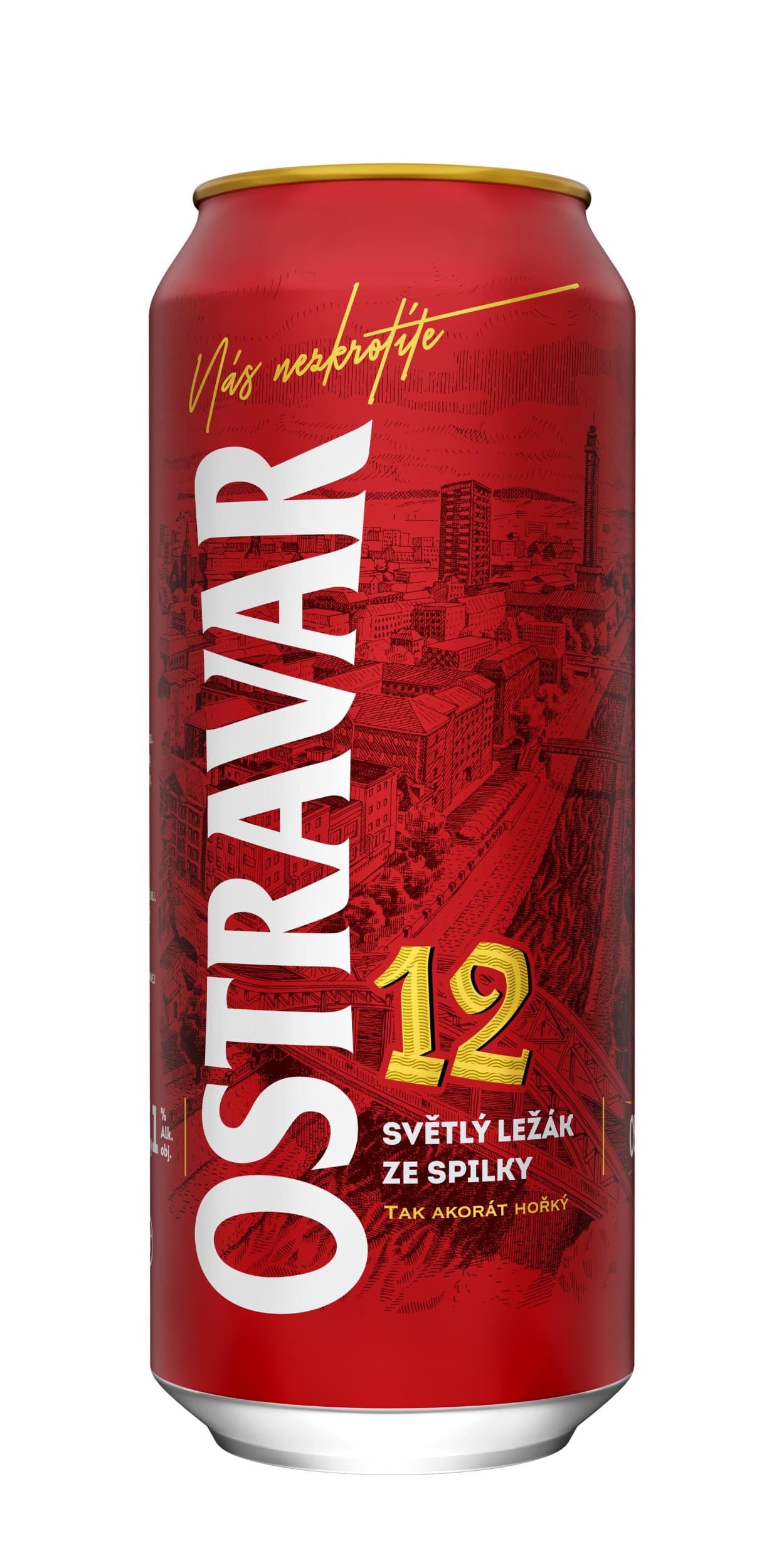Ostravar 12° světlý ležák pivo 0,5 l