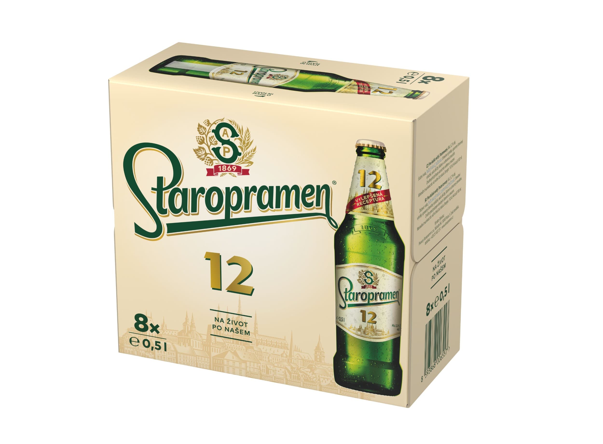 Staropramen ležák multipack 8 x 0,5 l