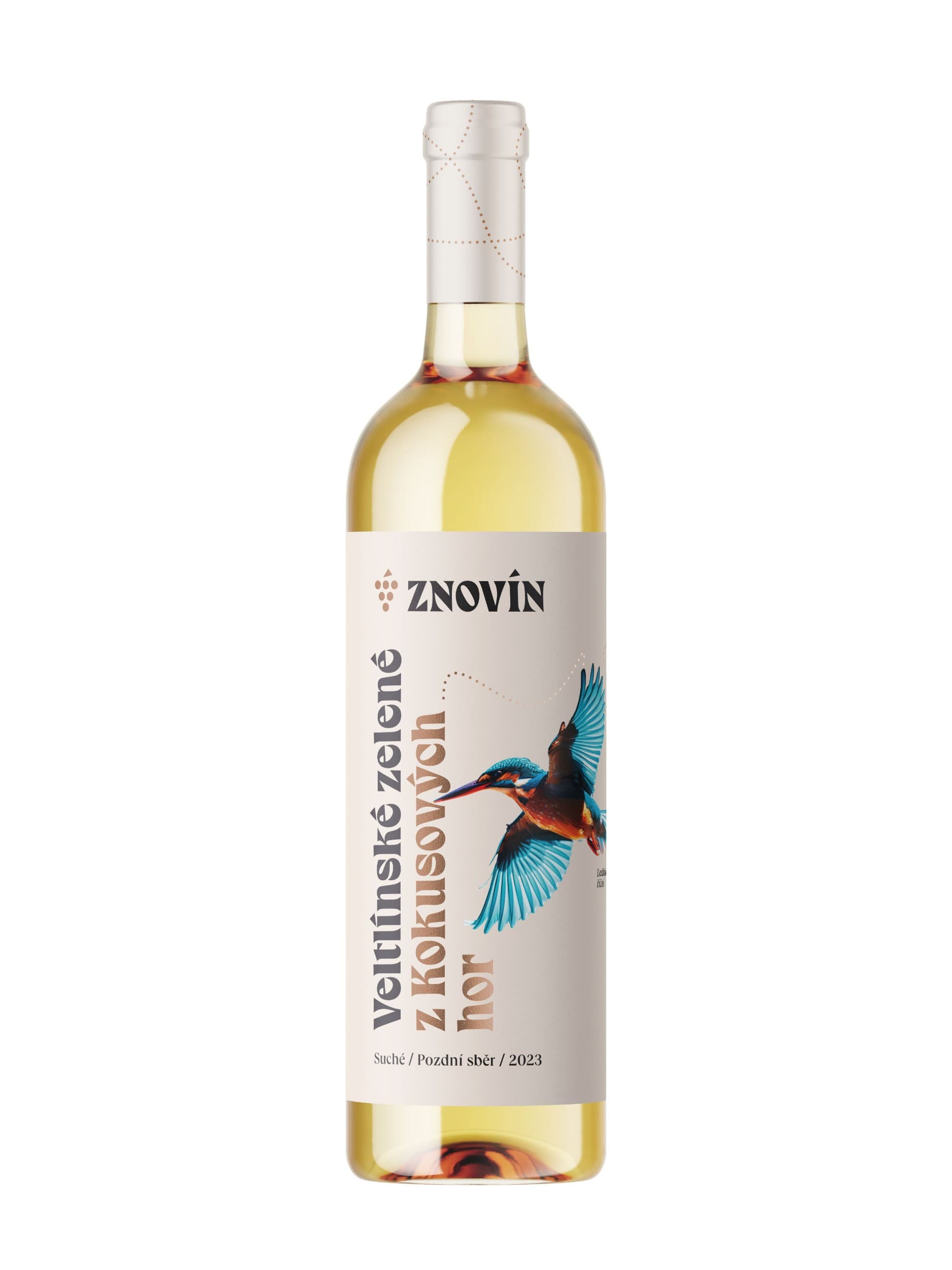 Znovín Znojmo Ledňáček Říční Veltlínské zelené pozdní sběr 750 ml