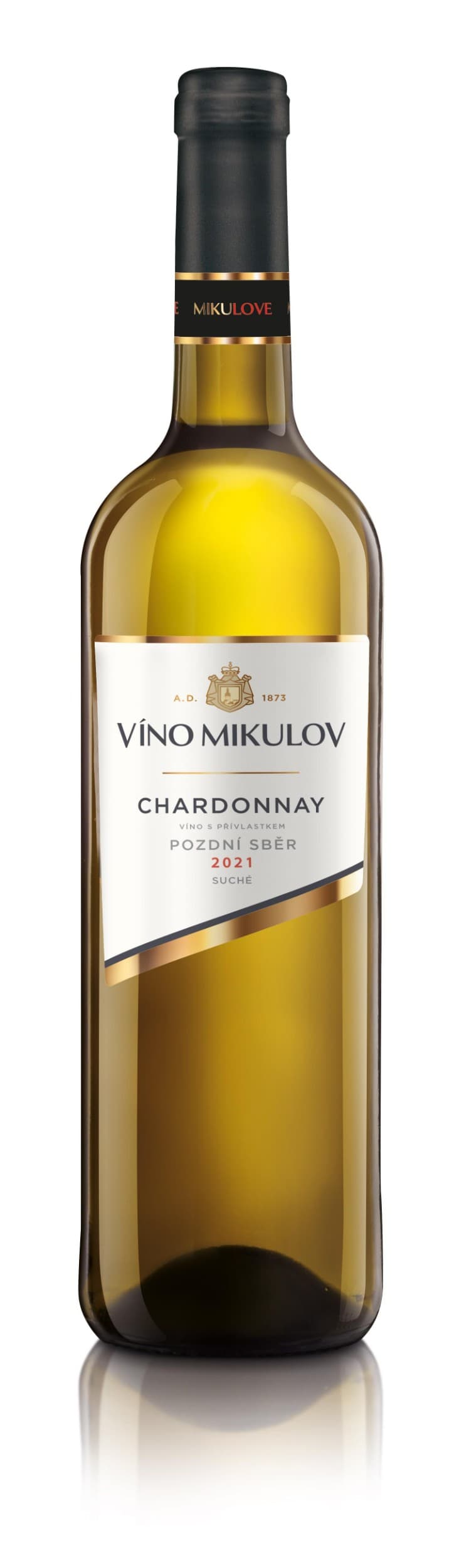 Víno Mikulov Exclusive Chardonnay pozdní sběr 0,75l