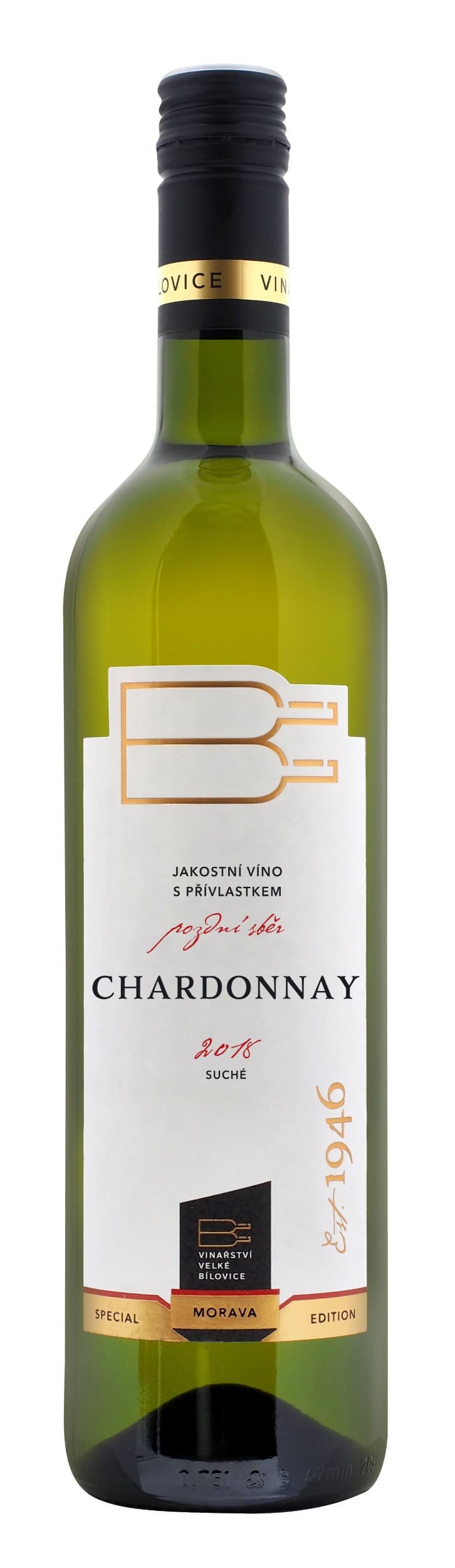 Vinařství Bílovice Chardonnay pozdní sběr 0,75l