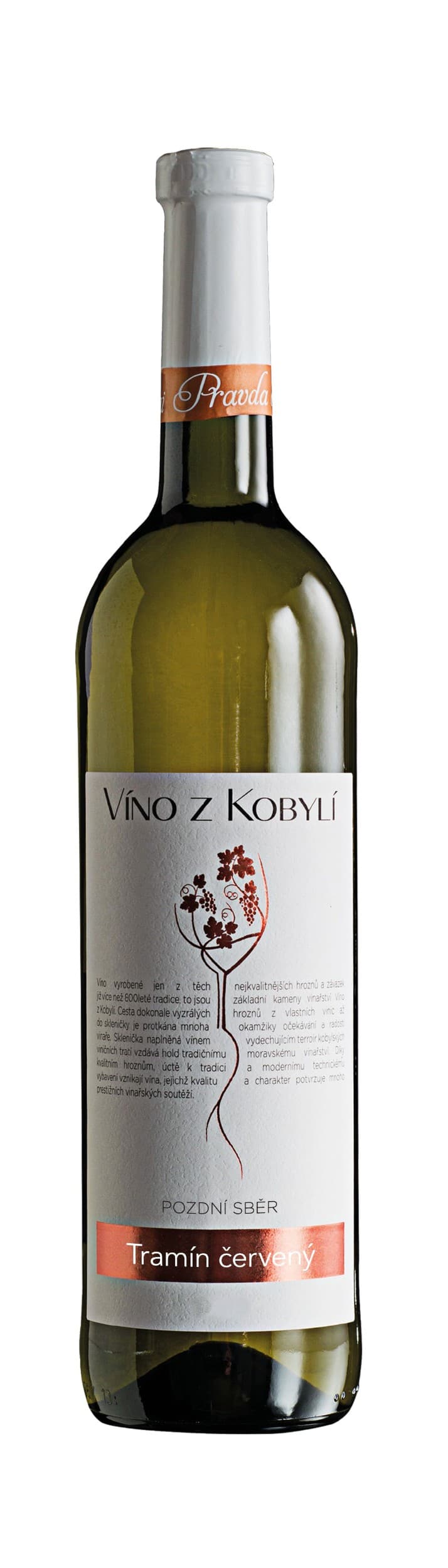 Víno z Kobylí Tramín červený 0,75l
