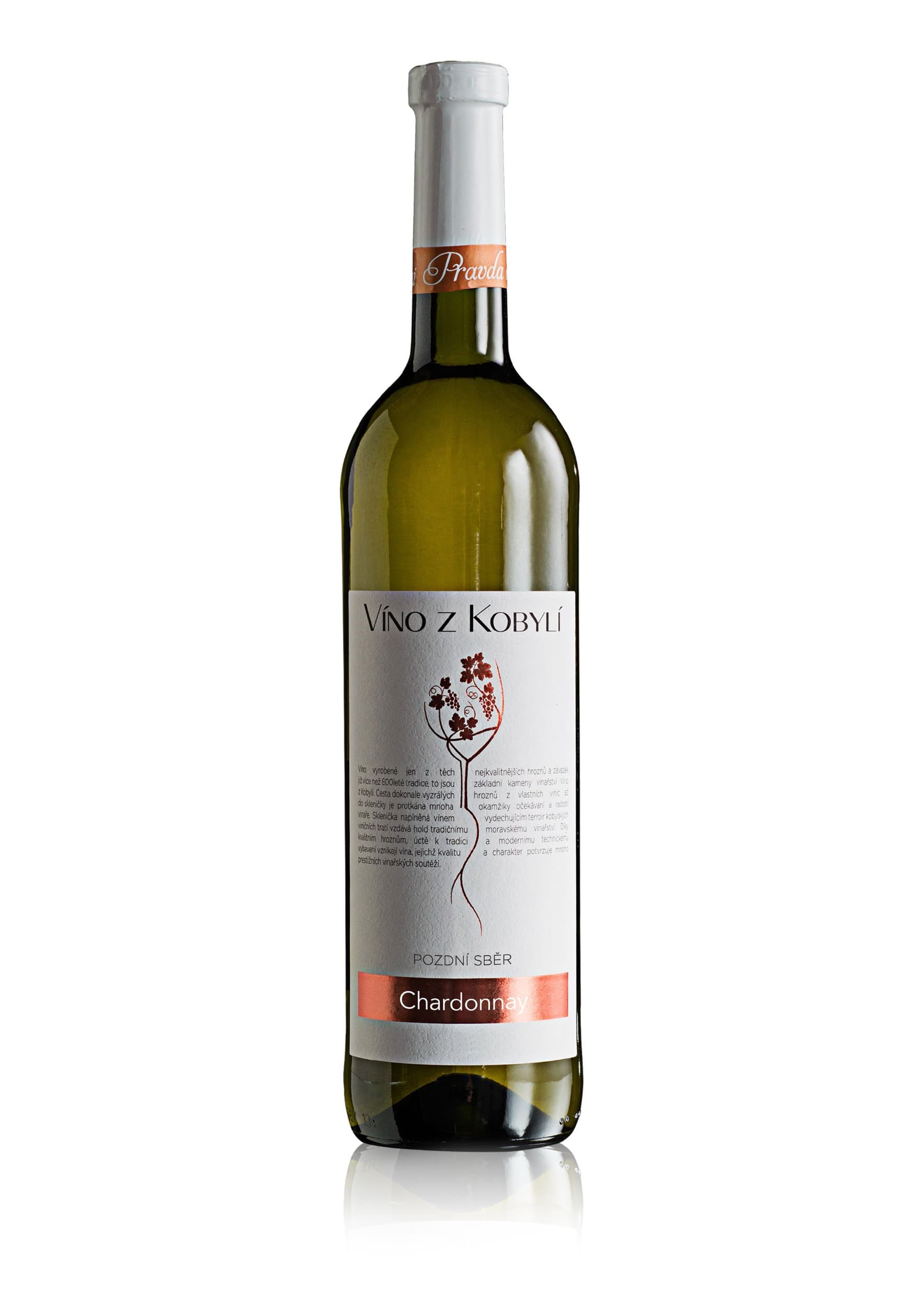 Víno z Kobylí Chardonnay pozdní sběr 0,75l