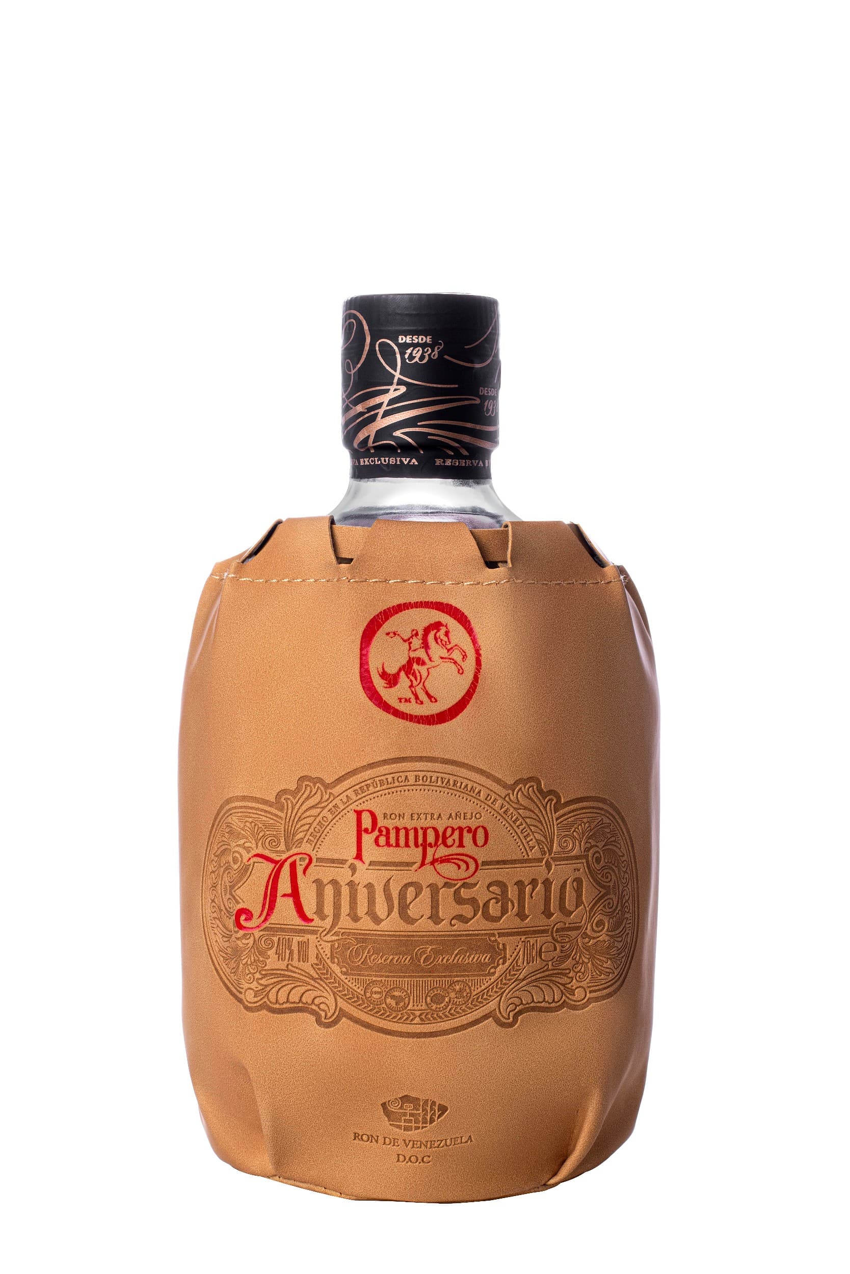 PAMPERO ANIVERSARIO 40% 0,7L leather bag
