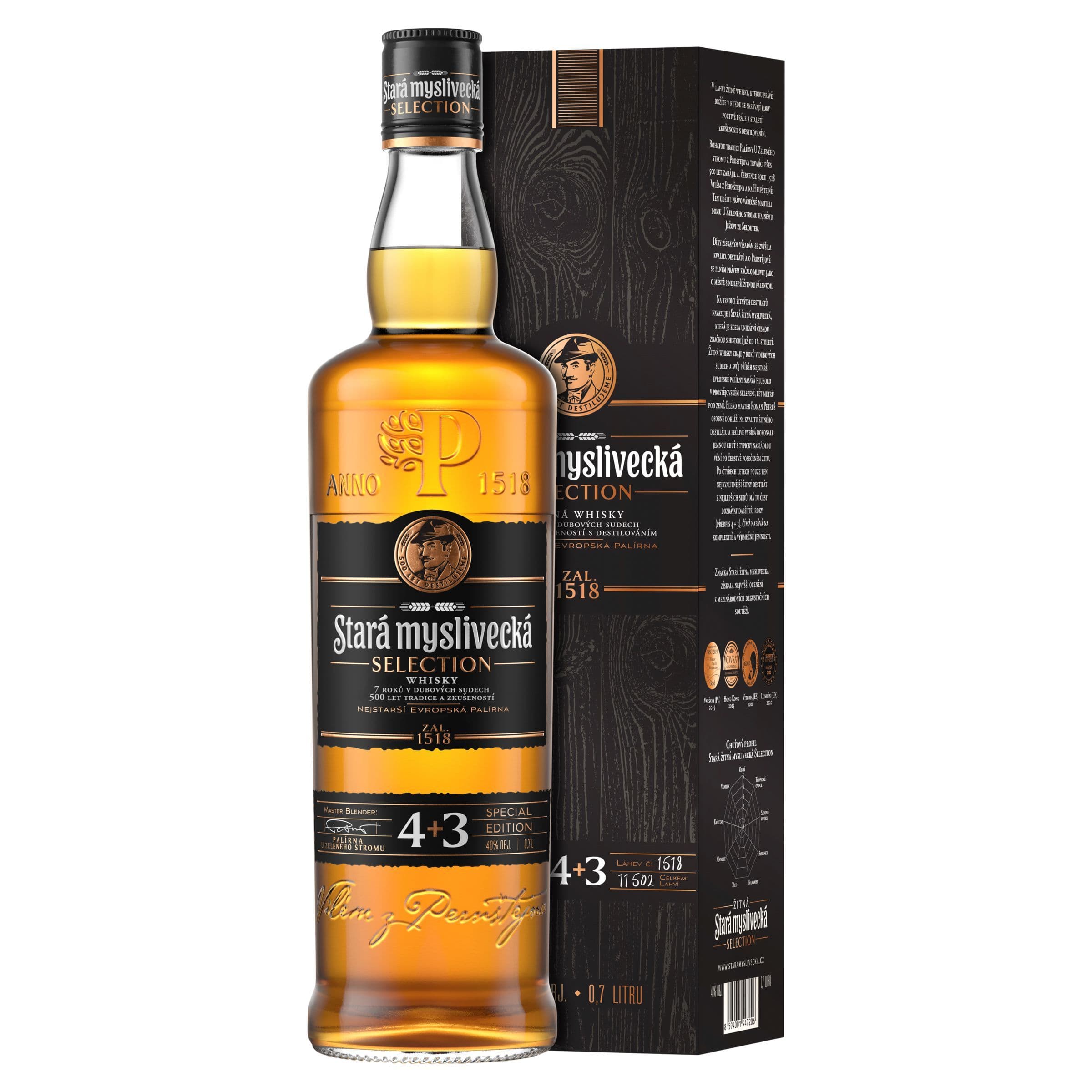 Stará žitná myslivecká Selection v dárkovém balení 40% 0,7l