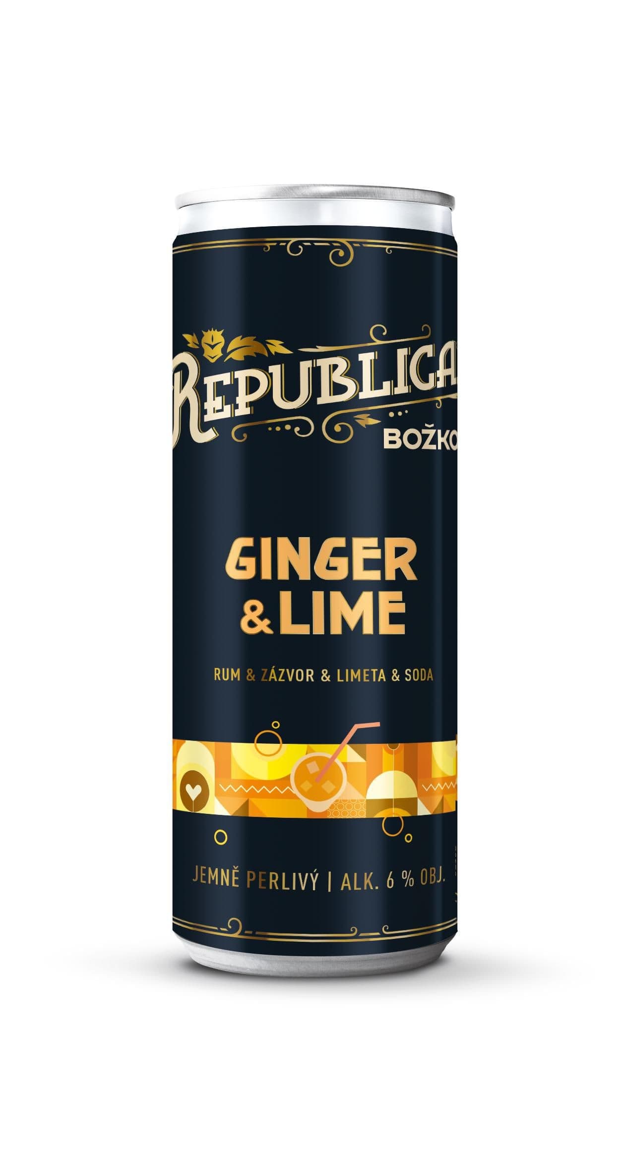 Božkov Republica Ginger&Lime RTD 0,25l 6%