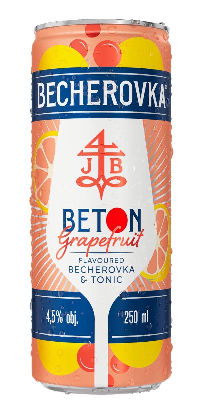 Becherovka BETON Grapefruit flavoured 4,5% 0,25 l