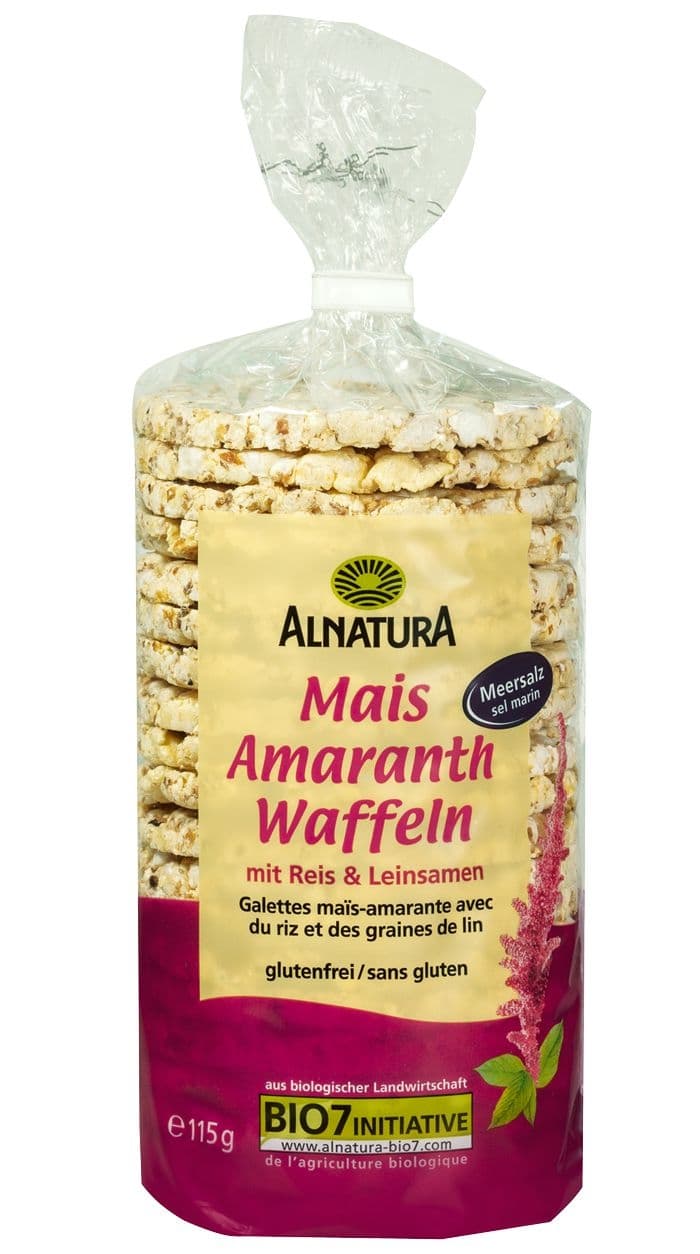 Alnatura BIO Kukuřično-rýžové pufované chlebíčky s amaranthem 115 g
