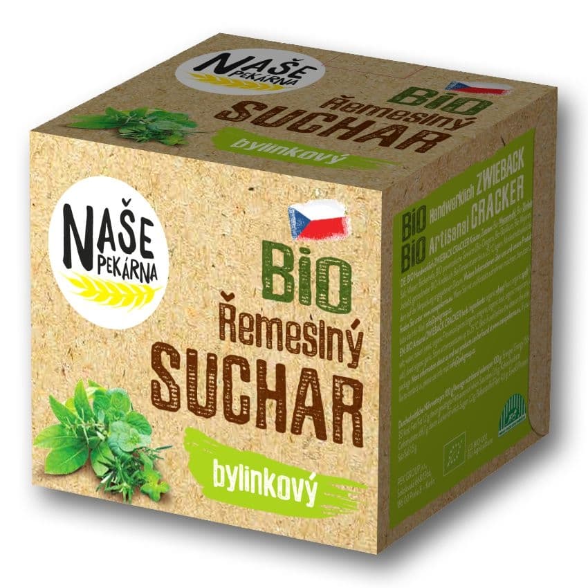 BIO řemeslný suchar bylinkový 180g