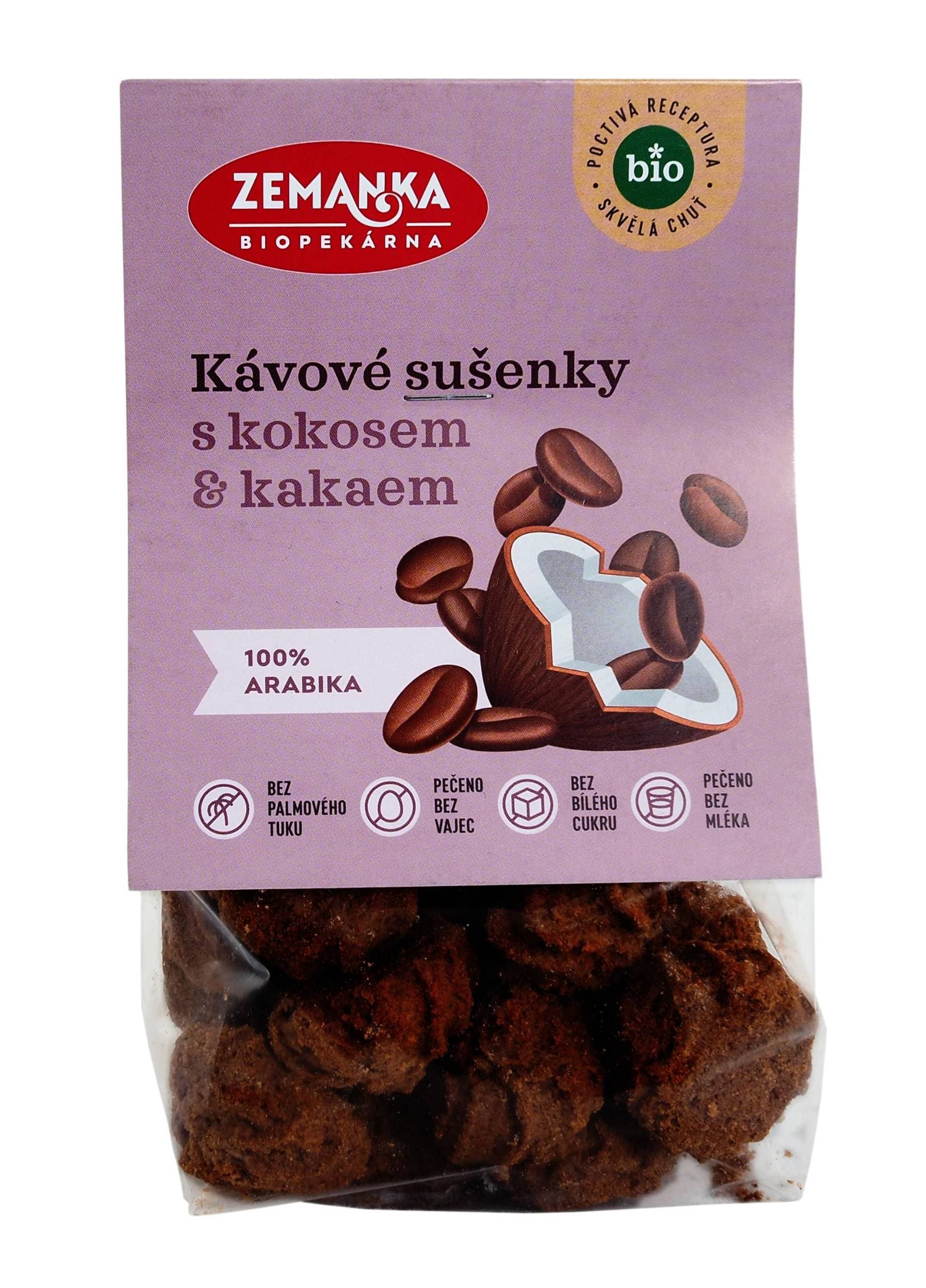 Biopekárna Zemanka Kávové BIO sušenky s kokosem 100 g